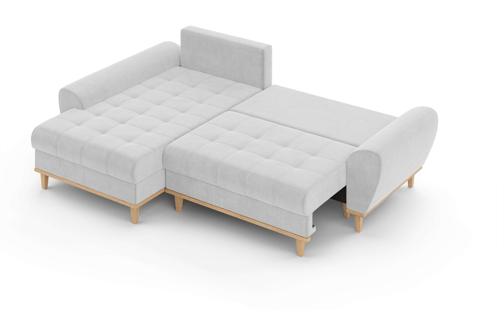 Home affaire Ecksofa »Ahrdorf mit Bettfunktion und Bettkasten, Maße: B/H/T 268/86/175 cm«, L-Form mit 3 Rückenkissen und moderne gerundete Armlehnen