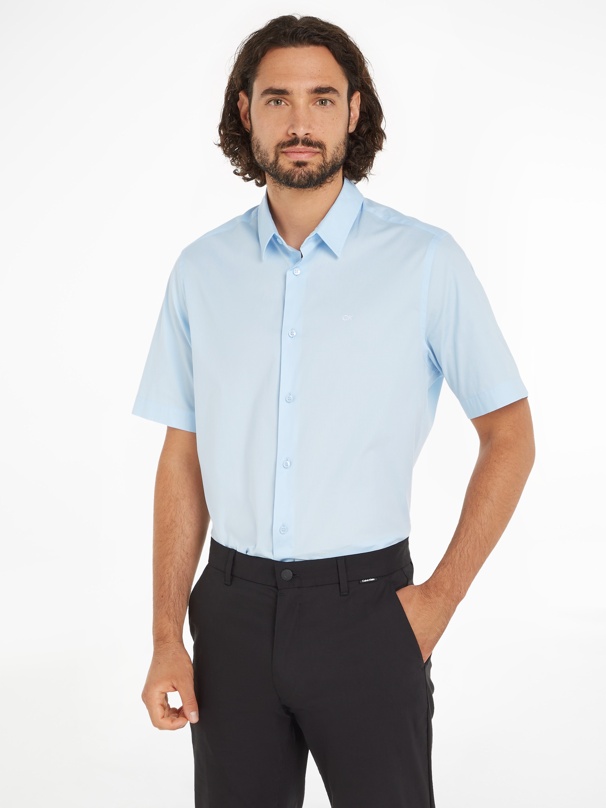 Calvin Klein Kurzarmhemd, mit Calvin Klein Logo auf der Brust ▷ kaufen |  BAUR