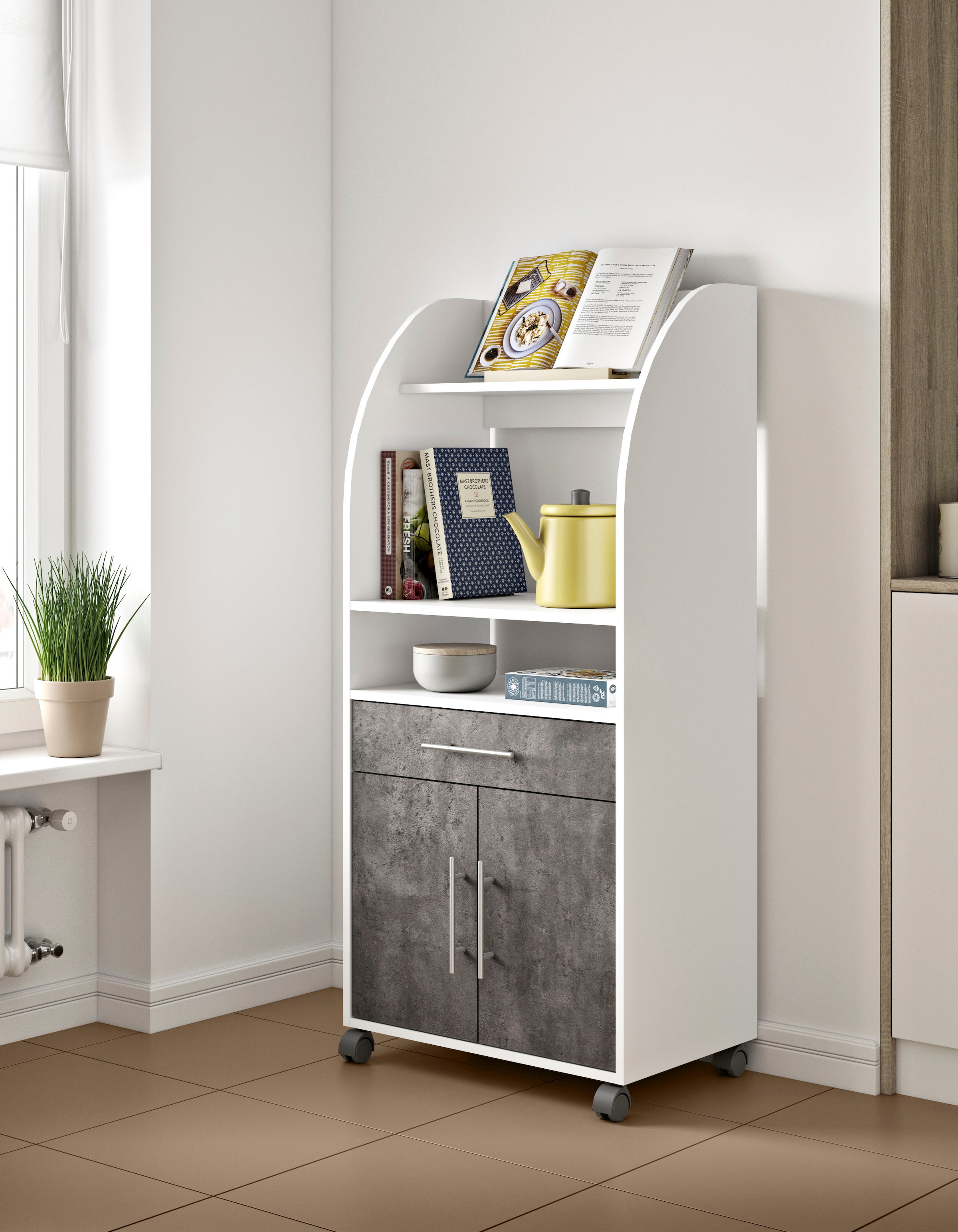 TemaHome Mehrzweckschrank "Jeanne", Breite 63 cm, auf Rollen