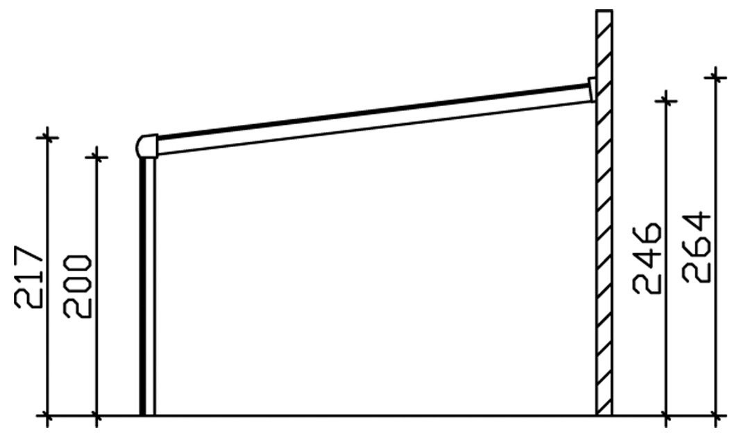 Skanholz Terrassendach »Modena«, 434 cm Breite, verschiedene Tiefe