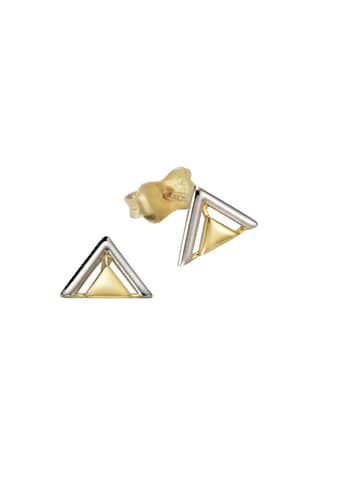 Paar Ohrstecker »375 Gold zweifarbig Triangel«