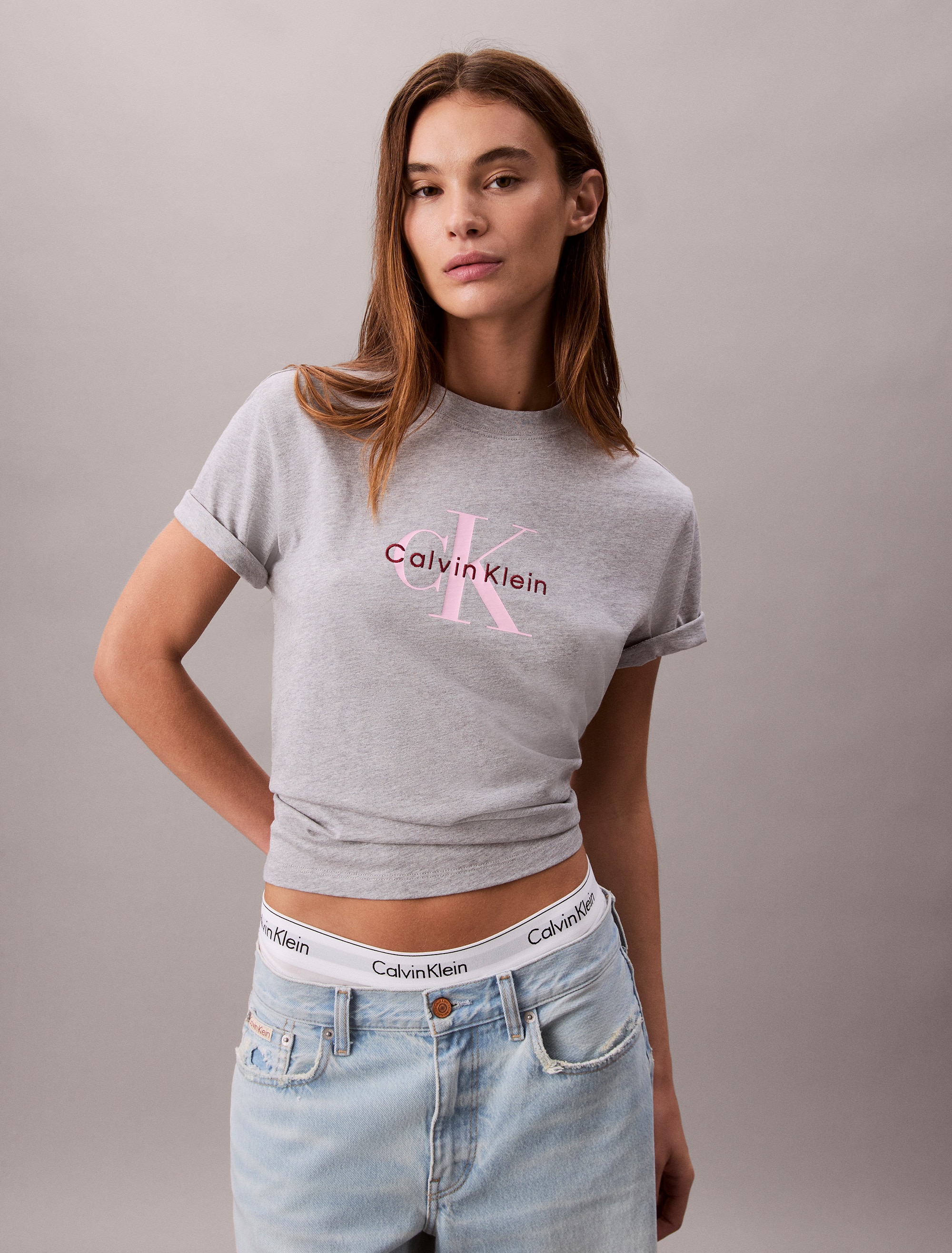 Calvin Klein Jeans T-Shirt "HERO SS CLASSIC MONOLOGO CNECK T", Logoschriftz günstig online kaufen