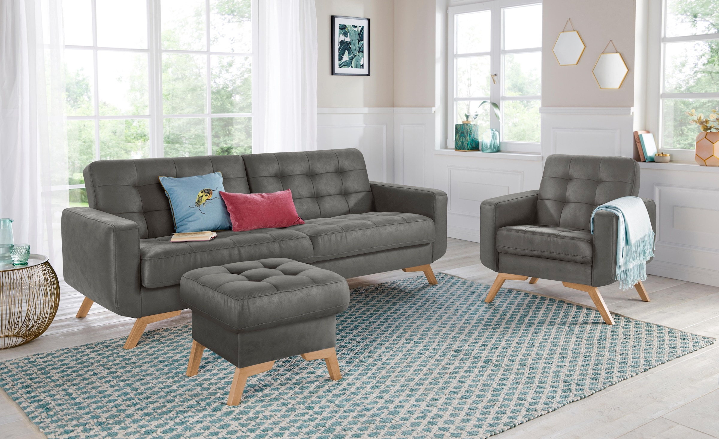exxpo - sofa fashion Hocker »Fiord kompakt und bequem, tolle Verarbeitungsdetails«