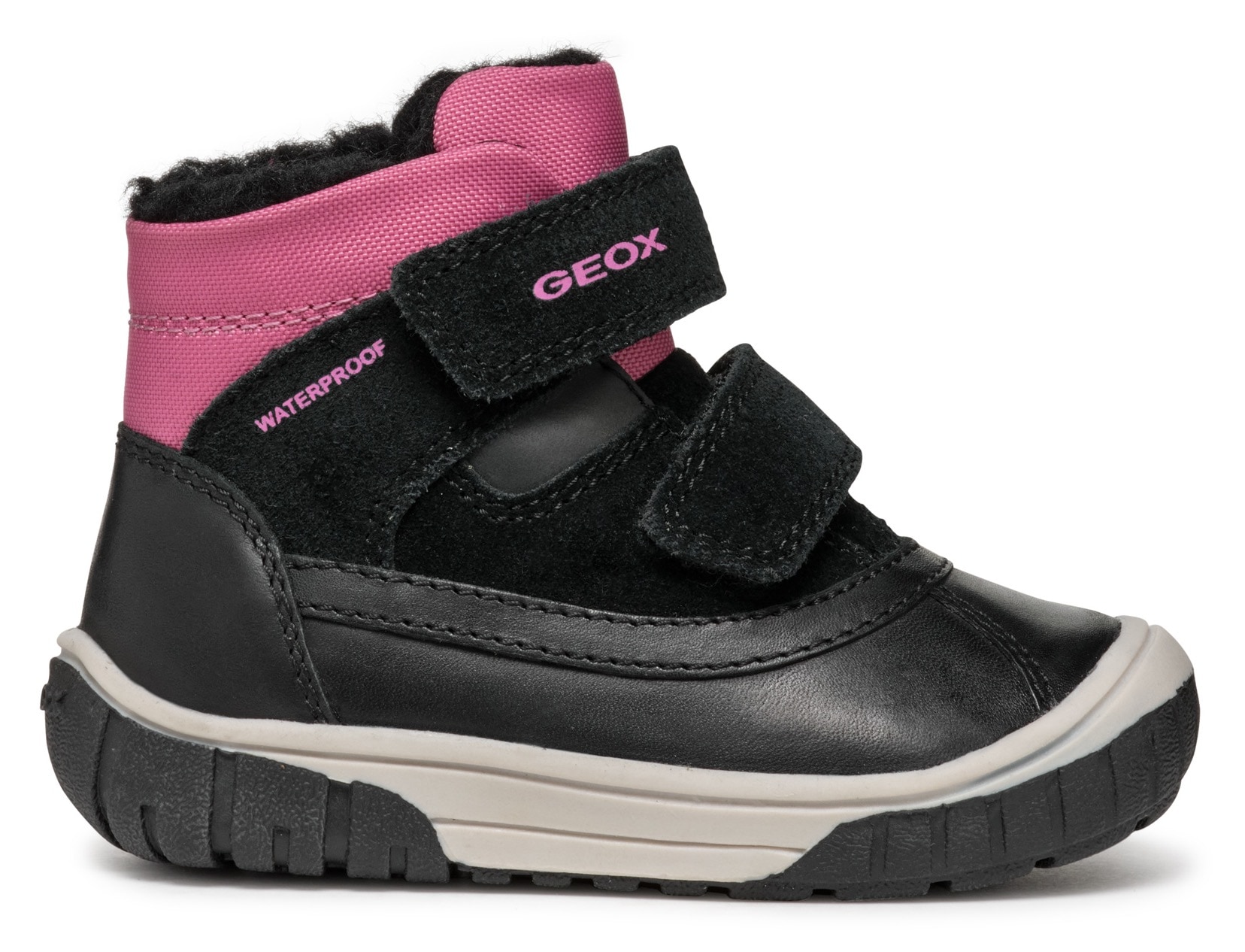 Geox Winterboots »B OMAR GIRL WPF C«, Klettstiefel, Babystiefel, Winterstiefel mit Kontrastbesatz