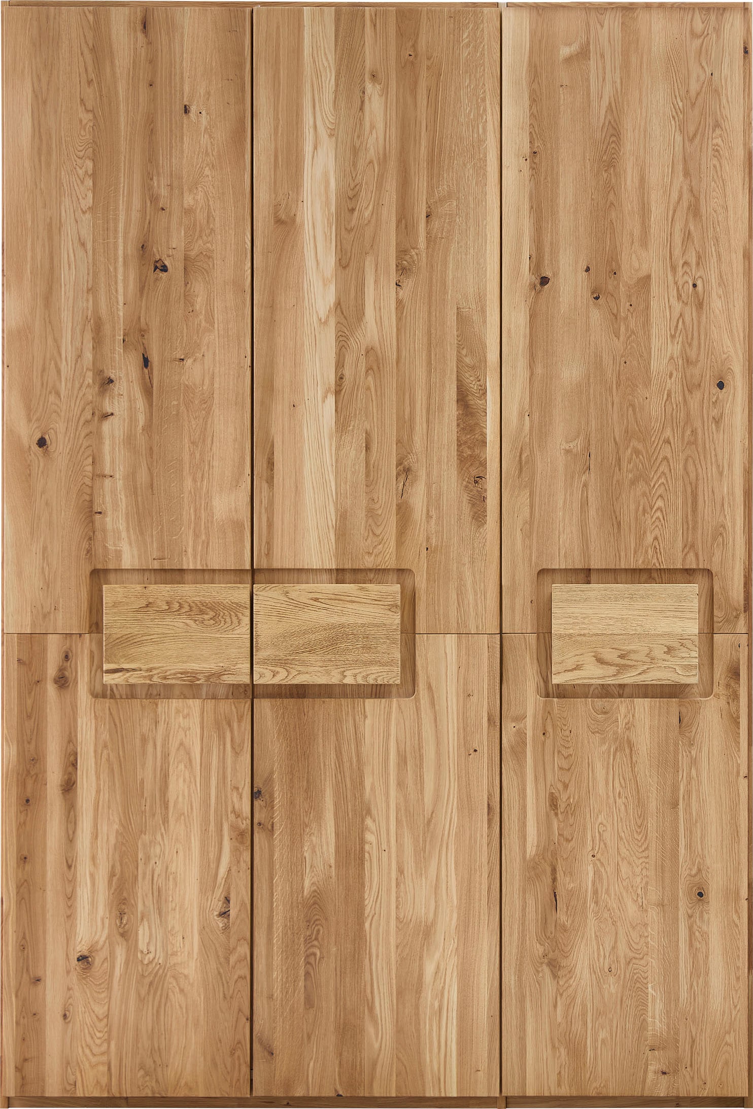 Home affaire Kleiderschrank "Ambroise aus Wildeiche, erhältlich in verschiedenen Breiten" Massivholz-Kleiderschrank, im 50 cm Raster planbar