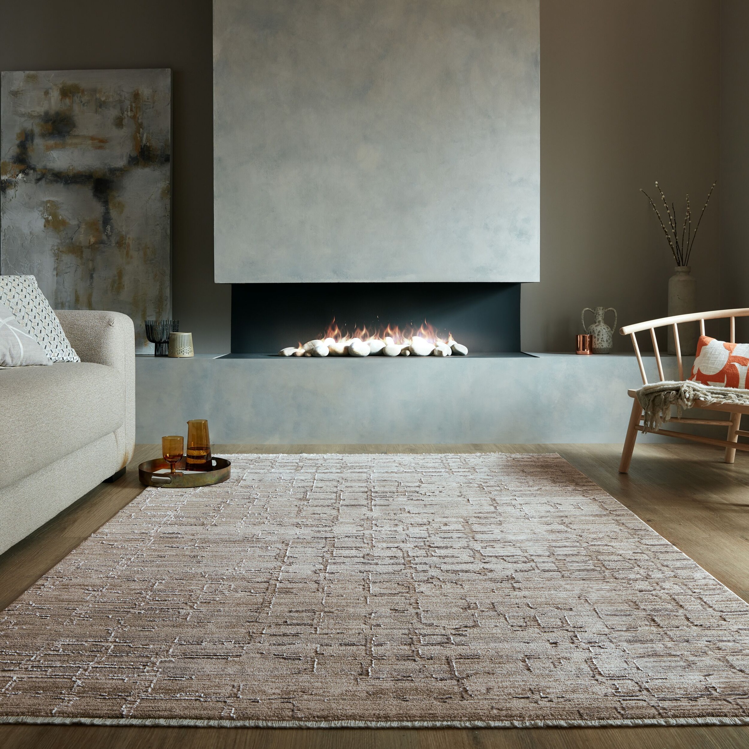 FLAIR RUGS Teppich »Matilda Abstract«, rechteckig, 8 mm Höhe, Flor mit Glanzeffekt