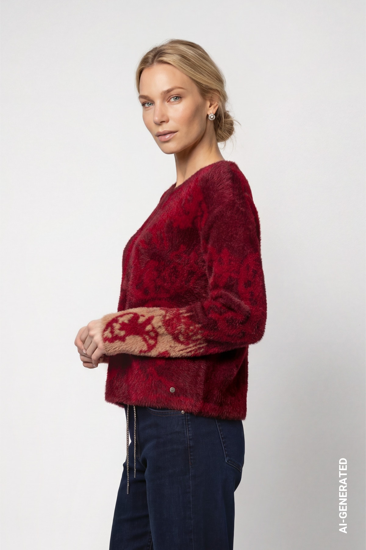 Monari Strickpullover »Pullover Paisley Jacquard« Regular fit mit Paisleymuster