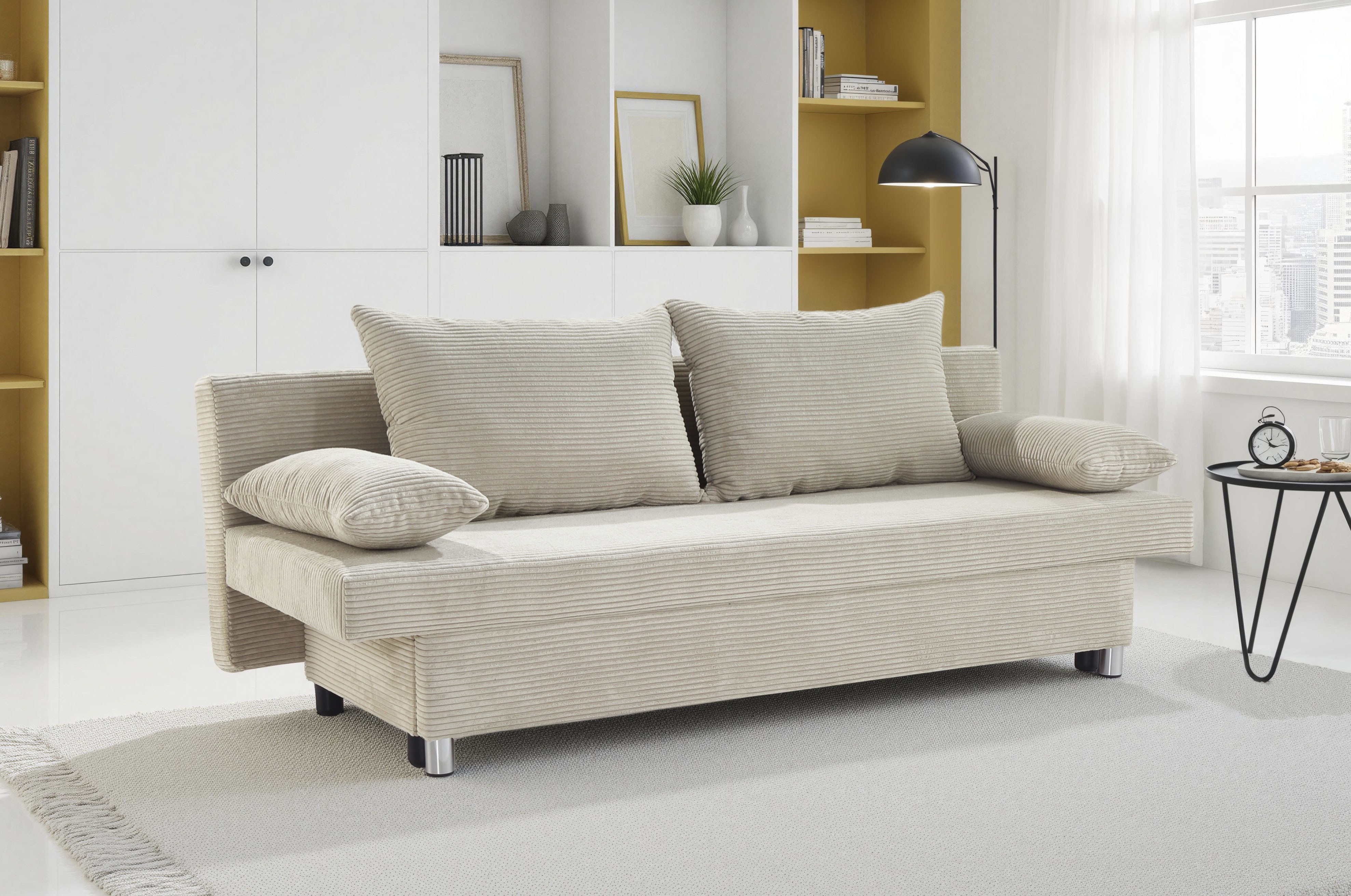 Jockenhöfer Gruppe Schlafsofa "B: 191 cm, Liegefl. 120x191 cm" mit Schlaffunktion & Bettkasten