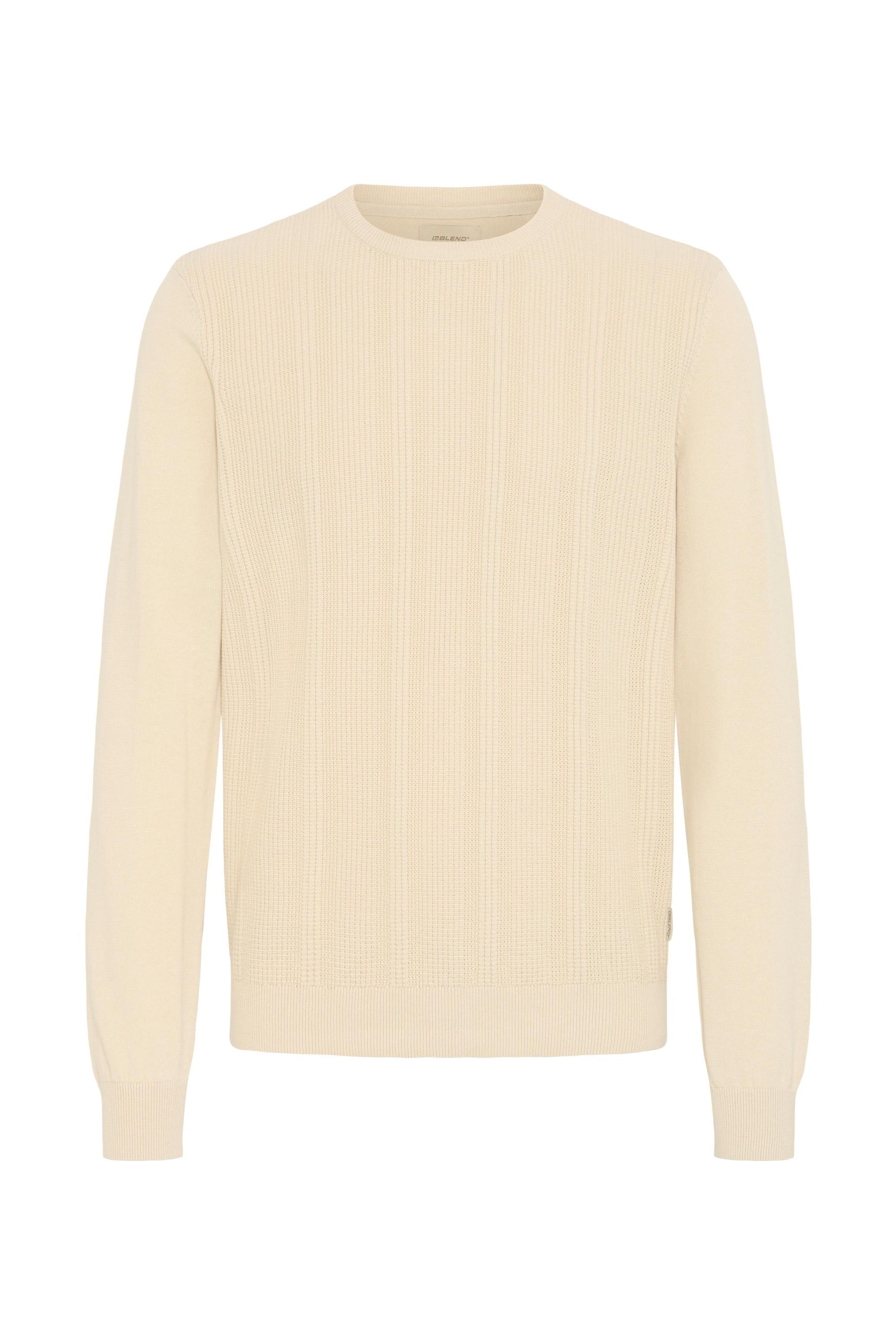 Blend Strickpullover »BHBaron« Bequemer Feinstrick-Pullover mit strukturiertem Rippmuster