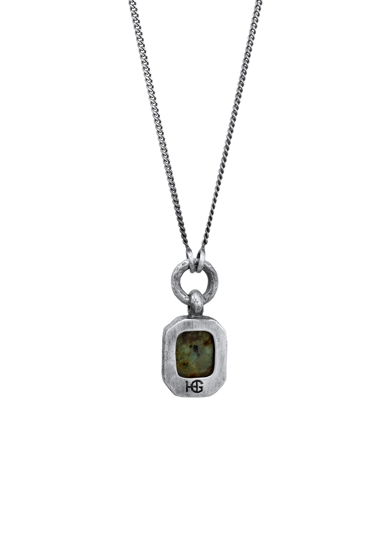 HAZE & GLORY Silberkette »Halskette Afrikanischer Türkis Stein Anhänger 925 Sterling Silber«