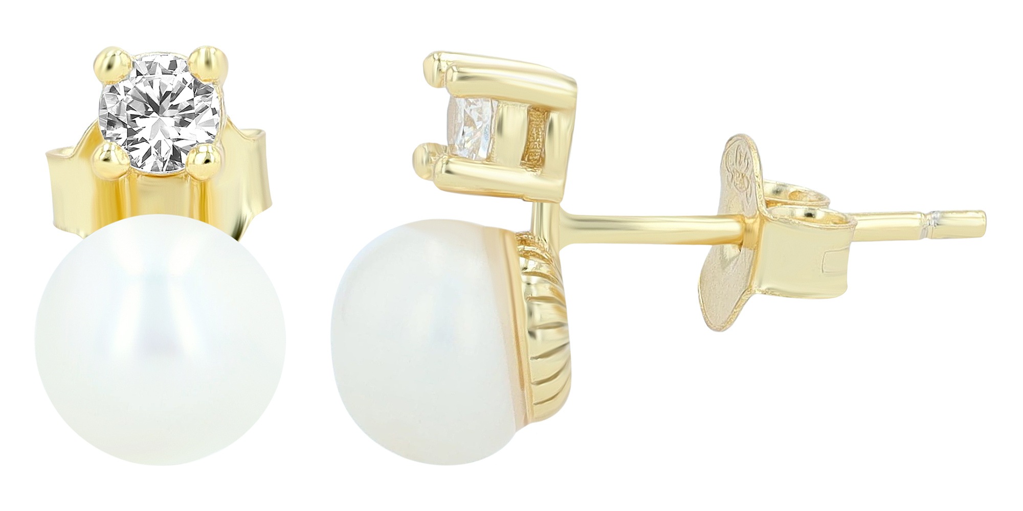 Adelia´s Paar Ohrhänger »Damen Ohrringe – Ohrstecker aus 925 Silber mit Süßwasserperle« Schöne Geschenkidee zum Geburtstag