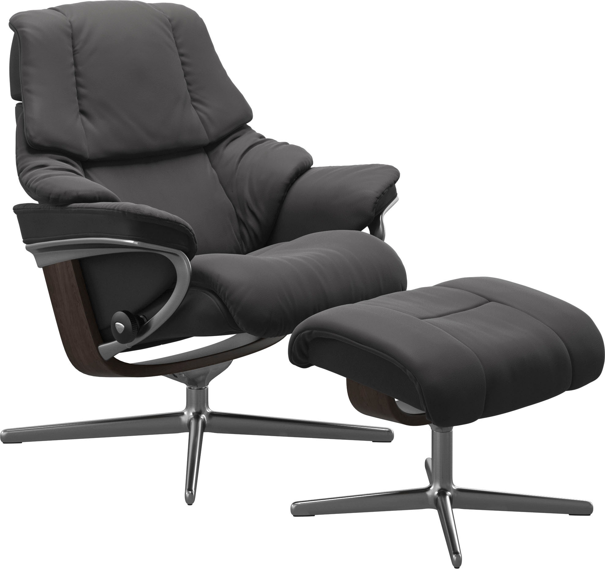 Stressless Fußhocker "Reno", mit Cross Base, Größe S, M & L, Holzakzent Wenge