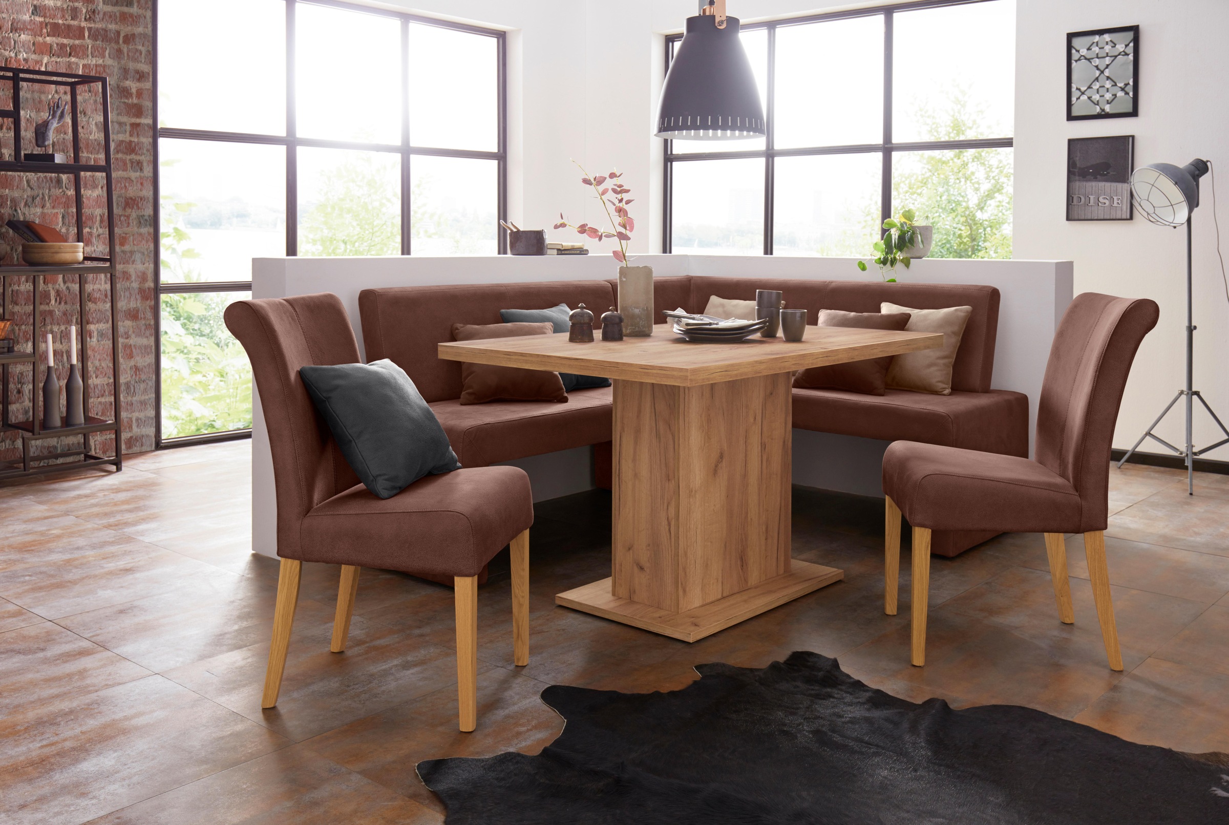 Home affaire 4-Fußstuhl "Barcelona" (Set) 2 Stk.Stuhlbeine aus Massivholz, günstig online kaufen