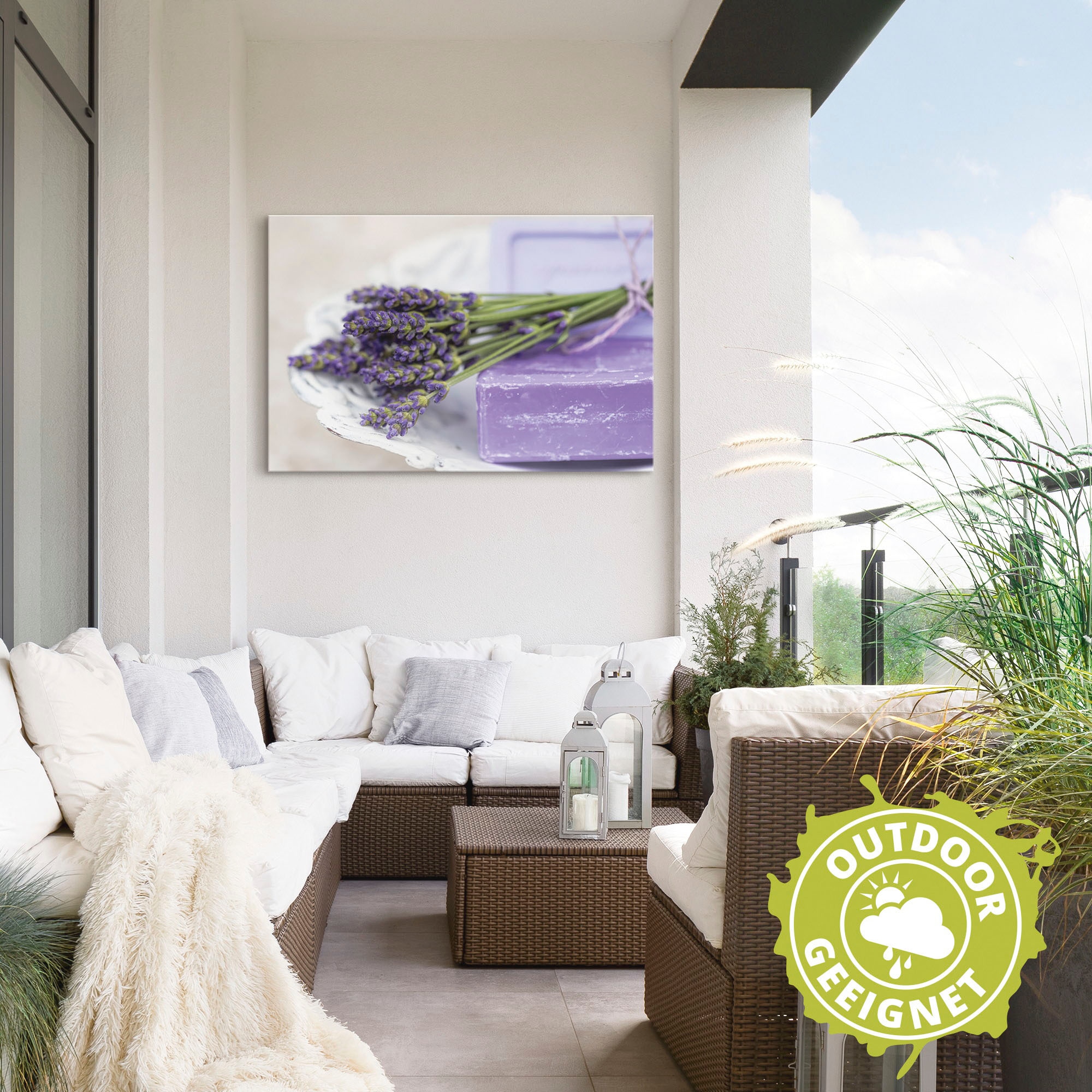 Artland Wandbild »Französisches Stillleben mit Lavendel«, Arrangements, (1 St.), als Alubild, Outdoorbild, Leinwandbild, Poster in verschied. Größen