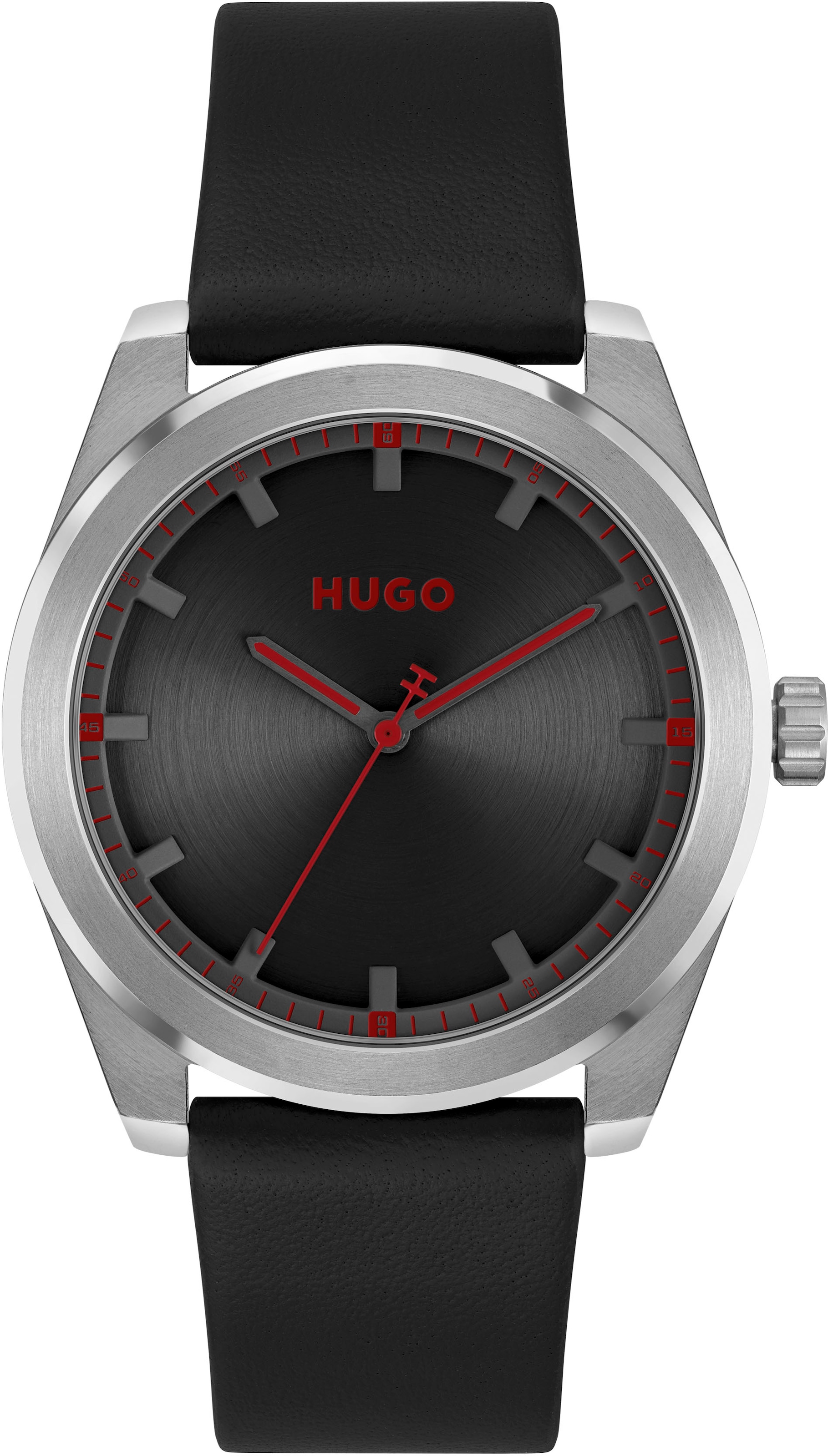 HUGO Quarzuhr »#BRIGHT«, Armbanduhr, Herrenuhr, Mineralglas, anlog