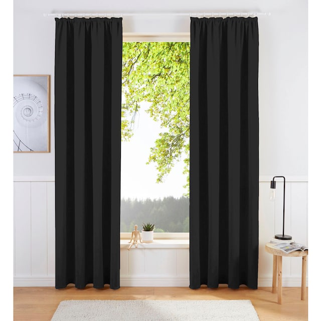 Black Friday my home Vorhang »Sola«, (1 St.), Breite 130 cm und 270 cm,  einfarbig, Verdunkelung, Überbreite | BAUR