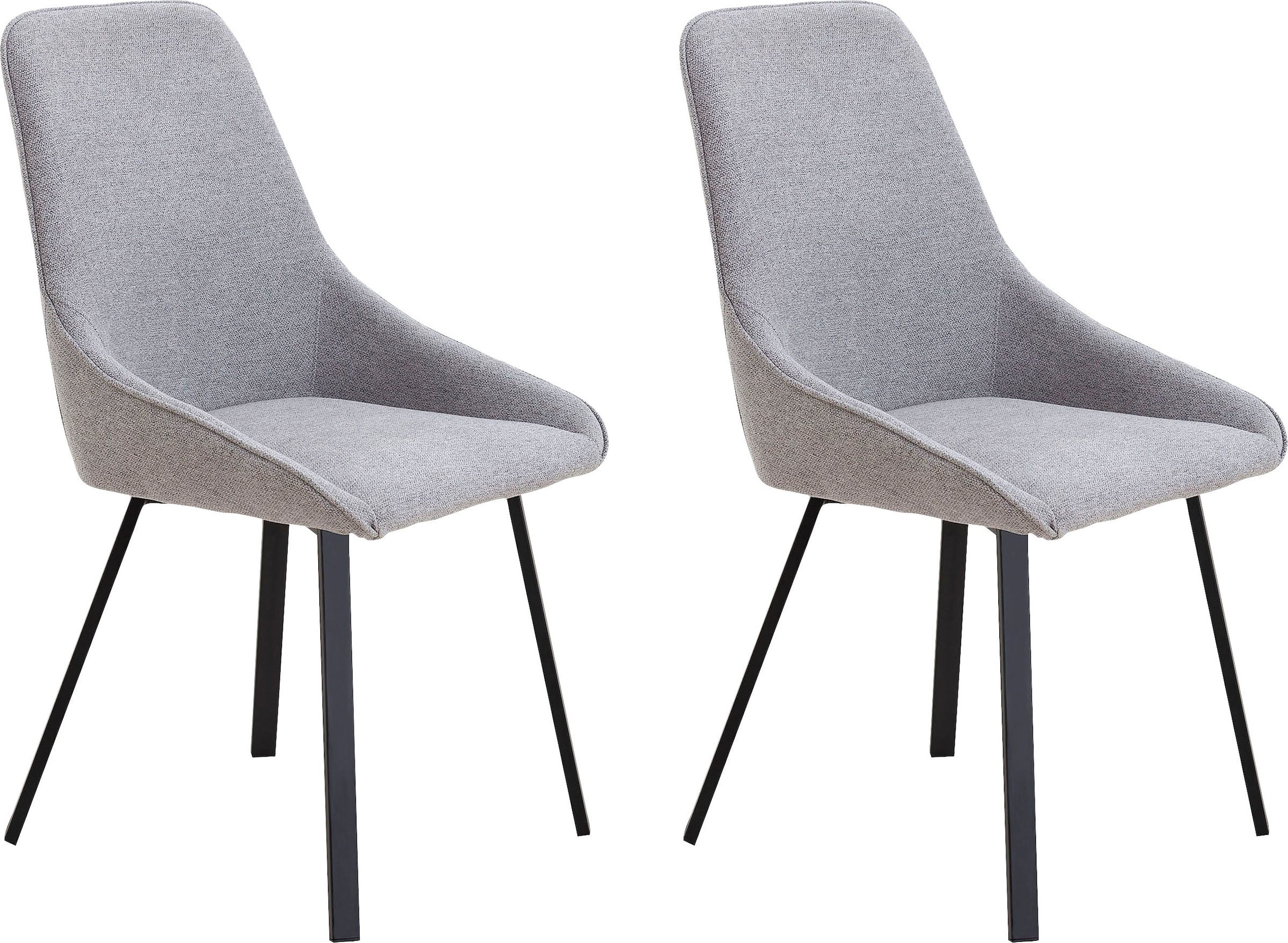 SalesFever Esszimmerstuhl "Stilvoll" (Set) 2 Stk. Strukturstoff H 87 cm/ B günstig online kaufen