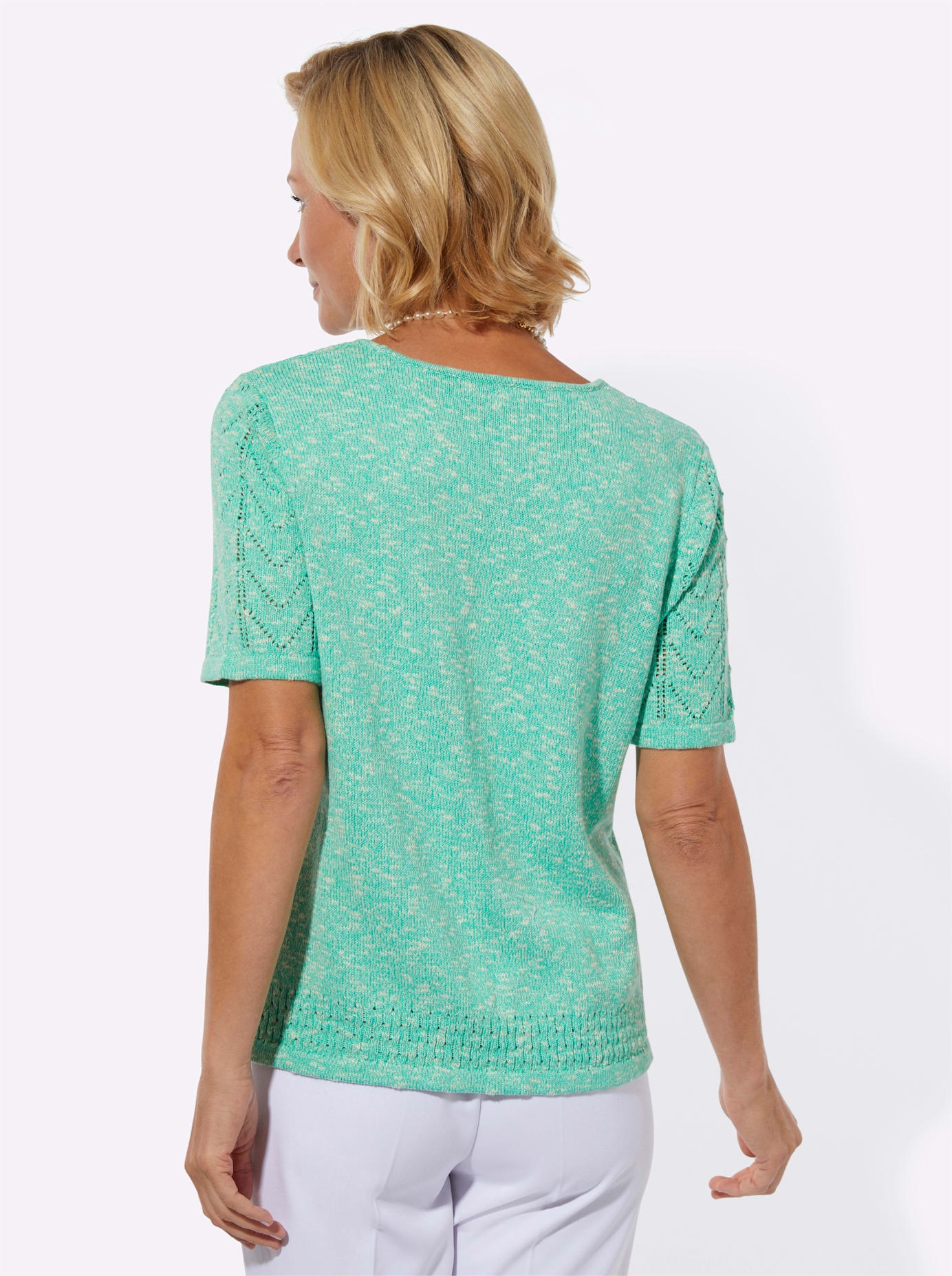 Classic Rundhalspullover »Ajour-Pullover«