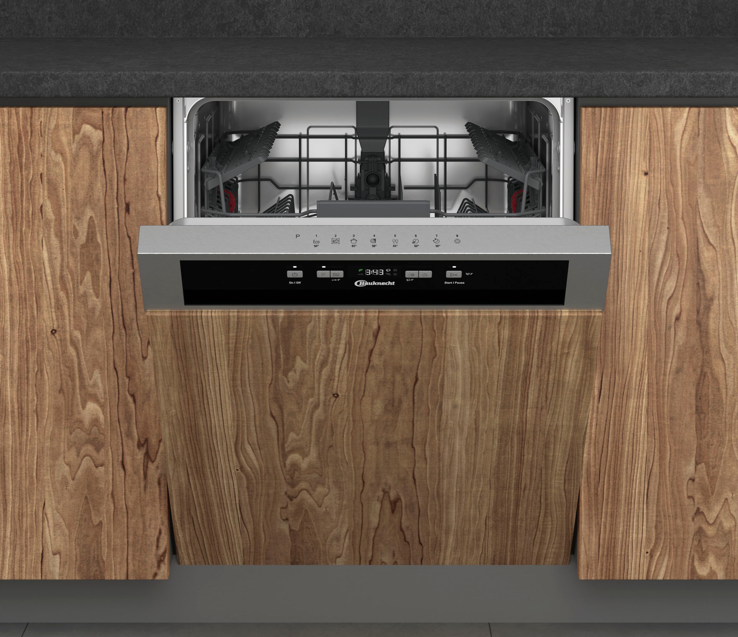 BAUKNECHT teilintegrierbarer Geschirrspüler "OBBC ECOSTAR 5320" 14 Maßgedec günstig online kaufen
