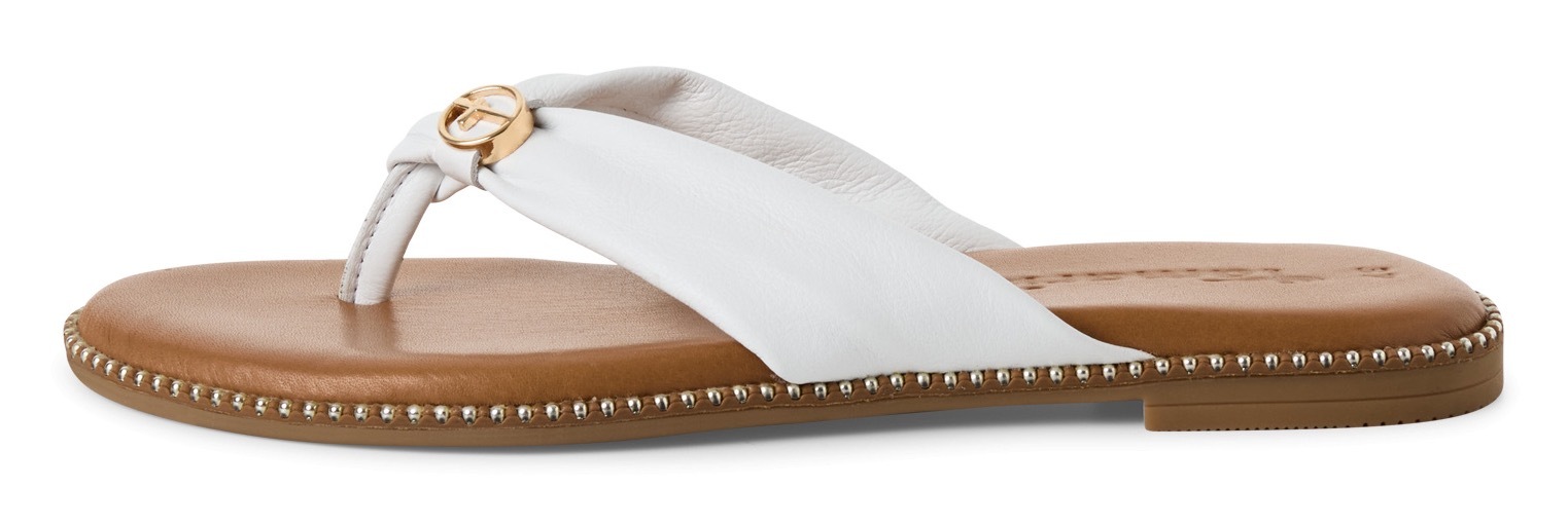 Tamaris Dianette, Zehentrenner, Sommerschuh mit glänzenden Nieten am Sohlenrand