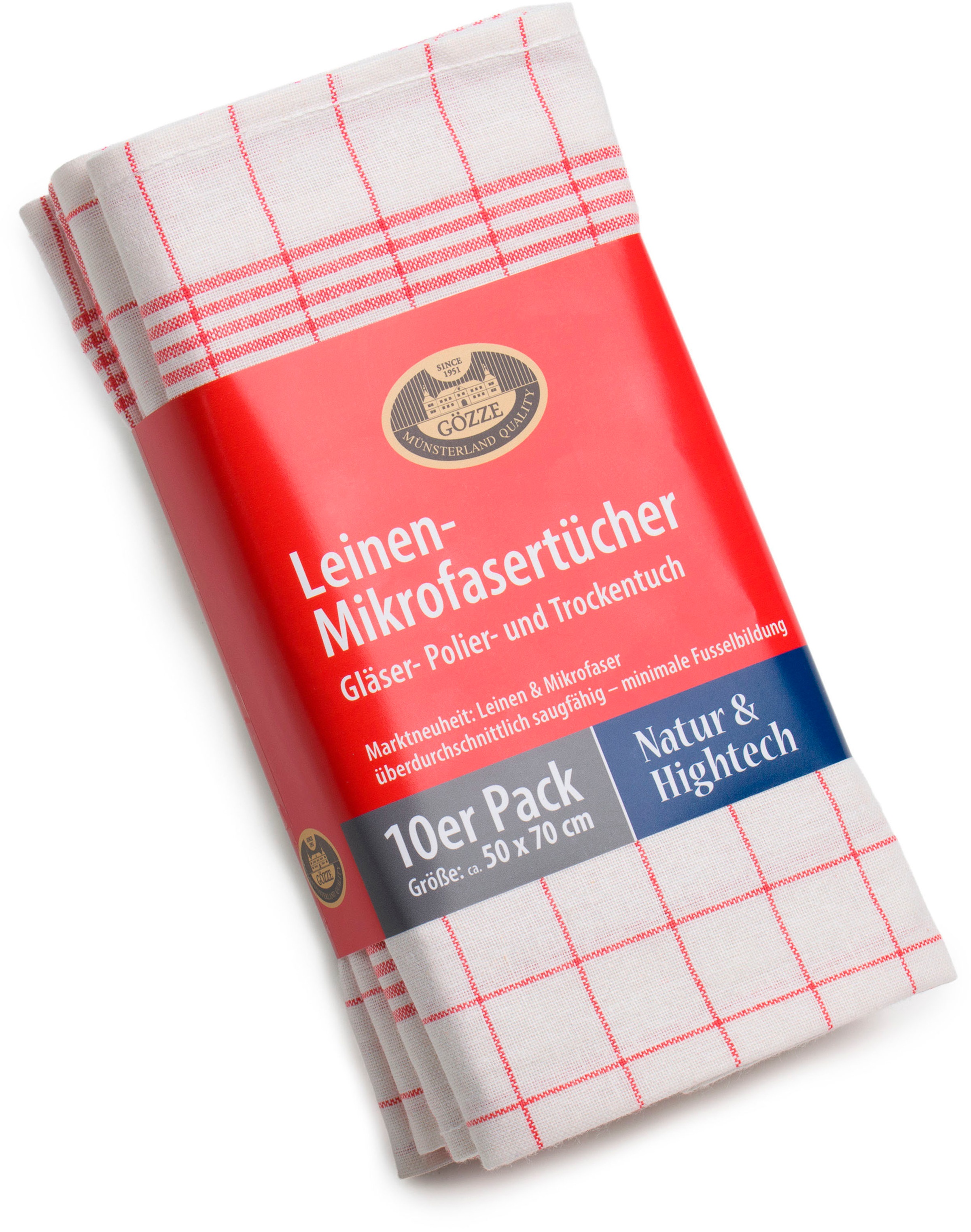 Gözze Geschirrtuch "Gläser und Poliertuch, Des. 60053, 50x70 cm" Mikrofaser günstig online kaufen