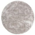 Home affaire Hochflor-Teppich »Malin«, rund, 43 mm Höhe, Shaggy, Uni Farben, leicht glänzend, besonders weich durch Microfaser, Wohnzimmer