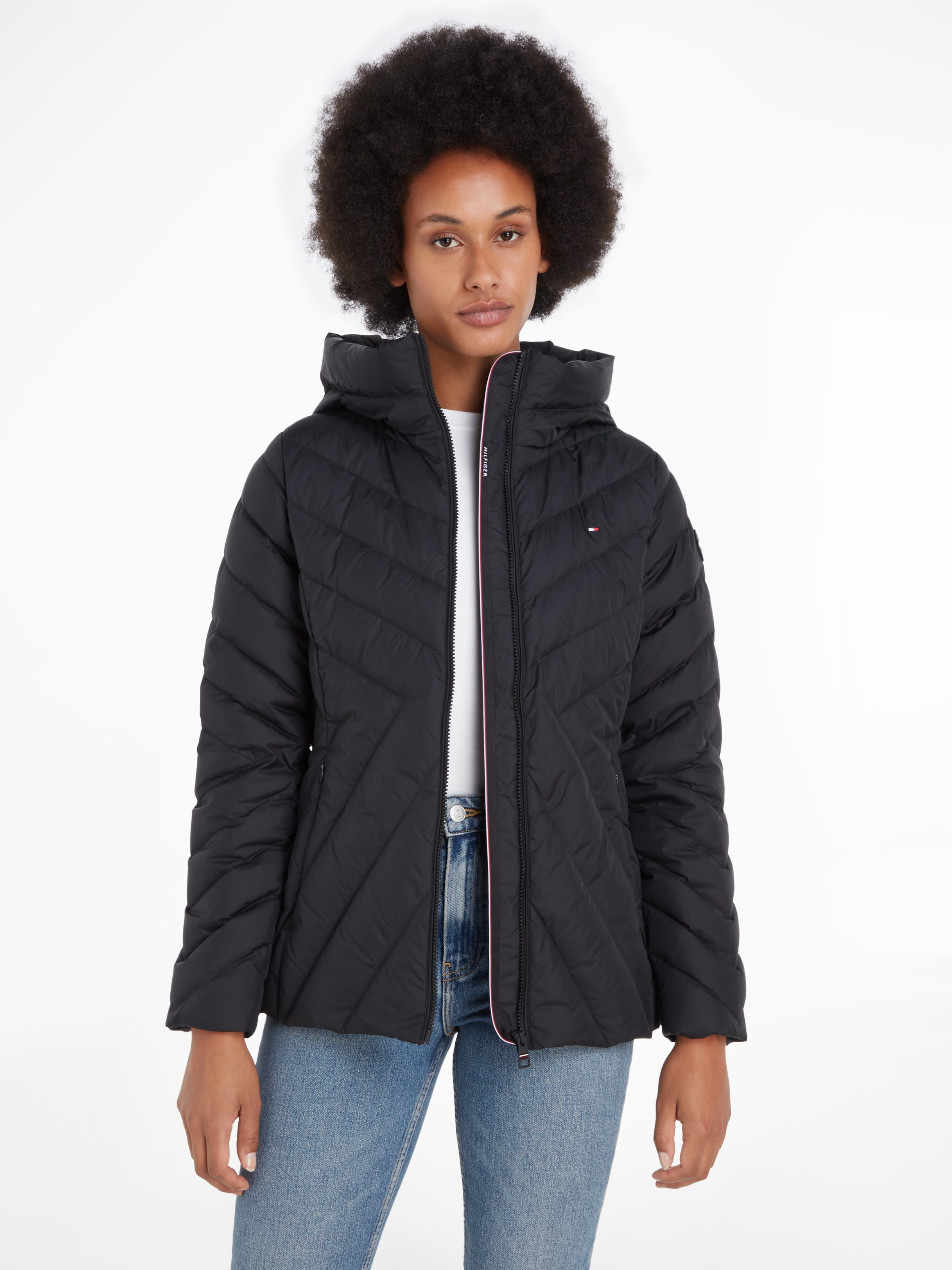 Steppjacke »CHEVRON MW PADDED JACKET«, mit Kapuze, mit mittelstarker Wattierung und...