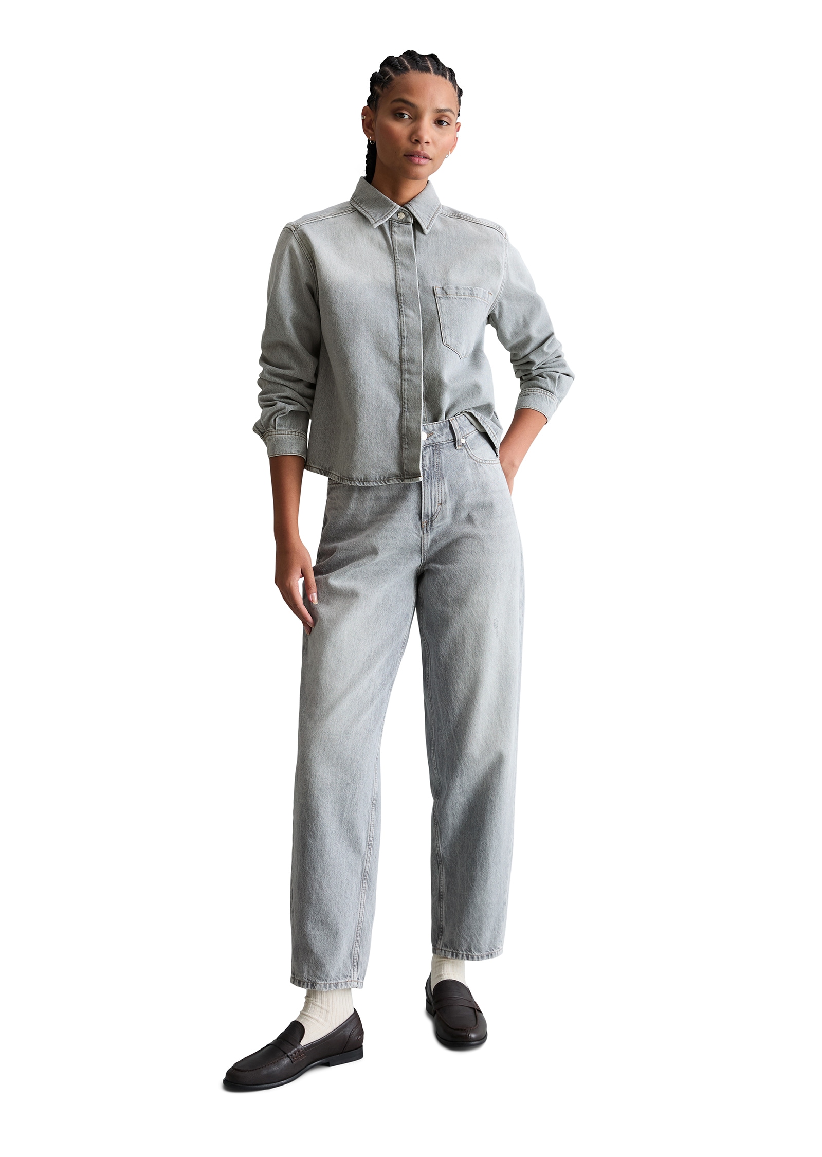 Marc O'Polo DENIM Jeansbluse »aus Rigid Denim«