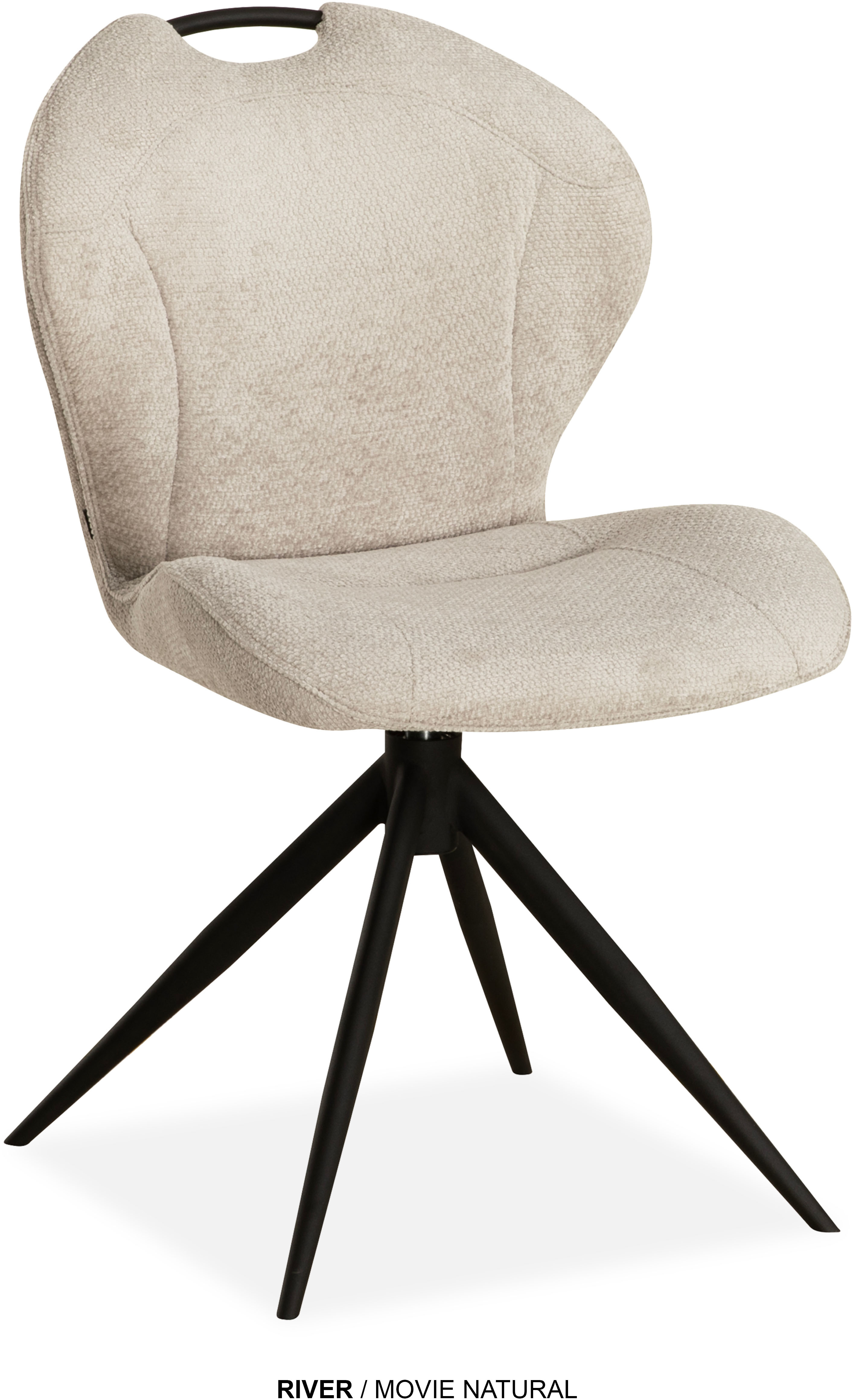 OMG Design "River" (Set) 1 Stk.Drehstuhl mit auto-return, mit Handgriff