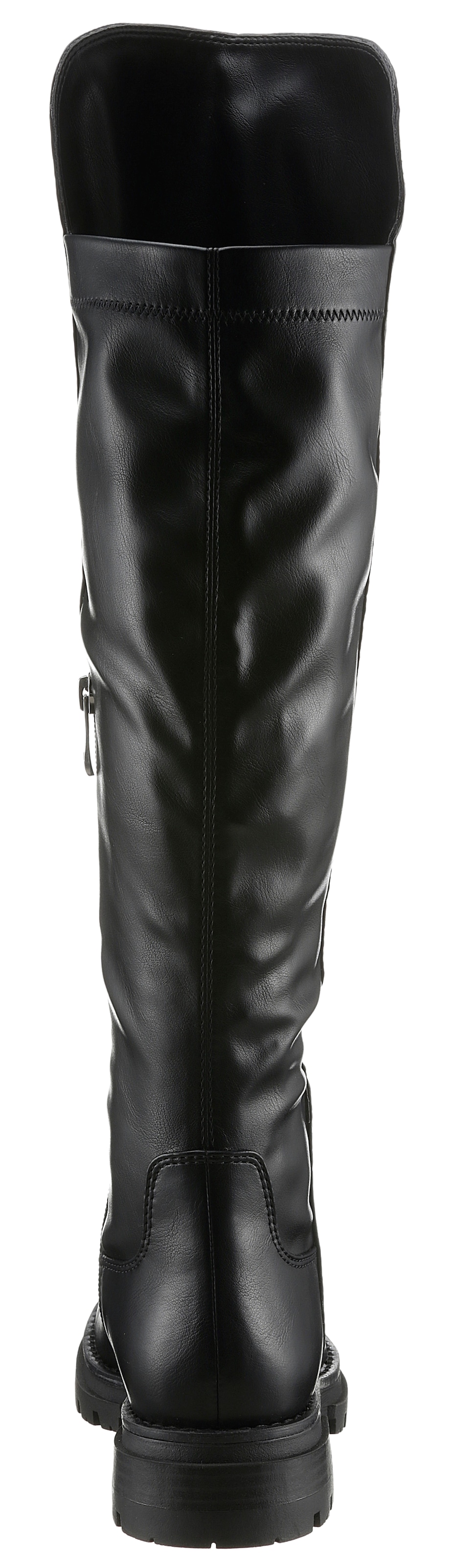 MARCO TOZZI Overkneestiefel »TRENTINO«, Blockabsatz, Herbstmode, Flats, mit Feel Me-Ausstattung