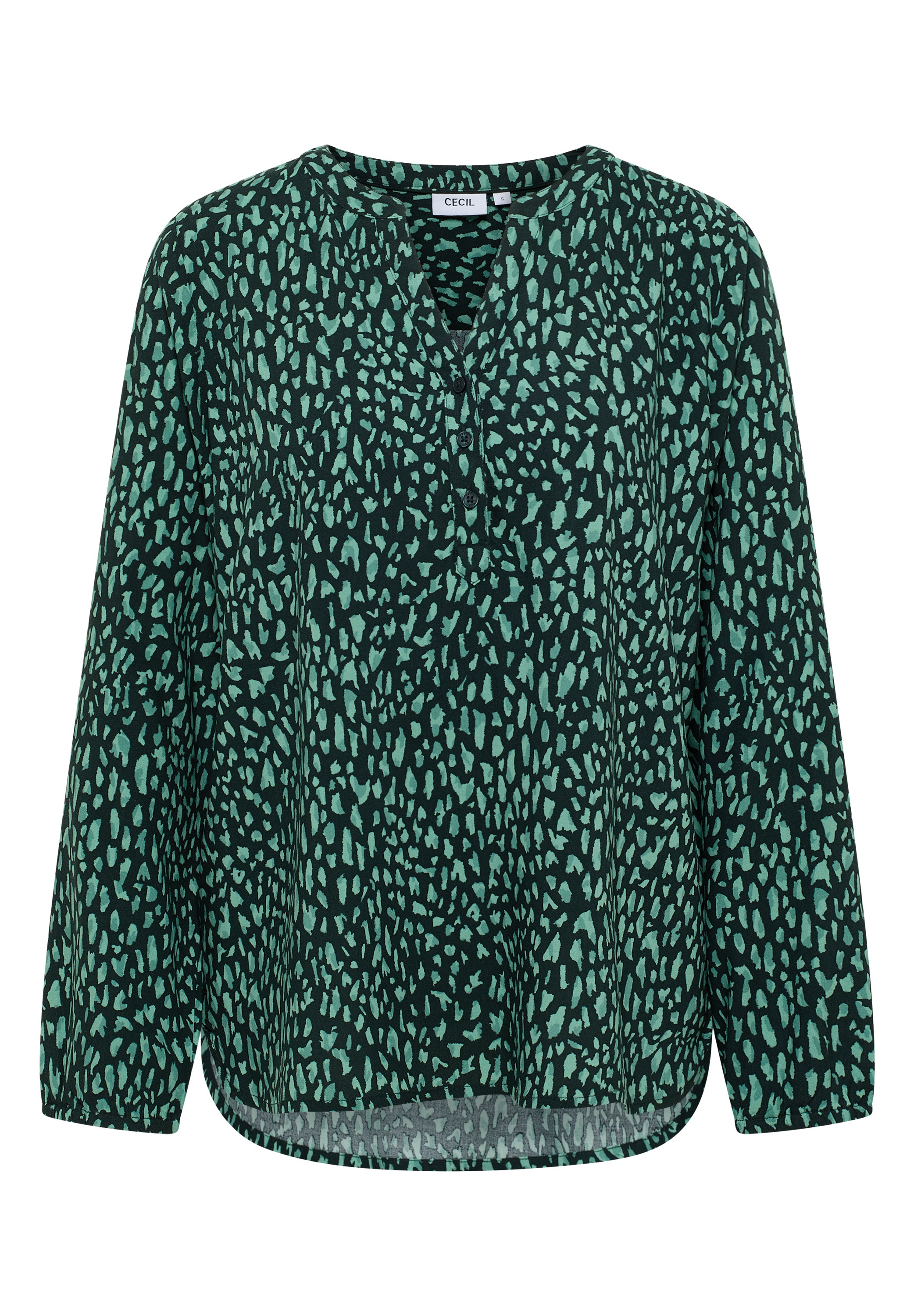 CECIL Damen Shirtbluse, Grün, XL 3