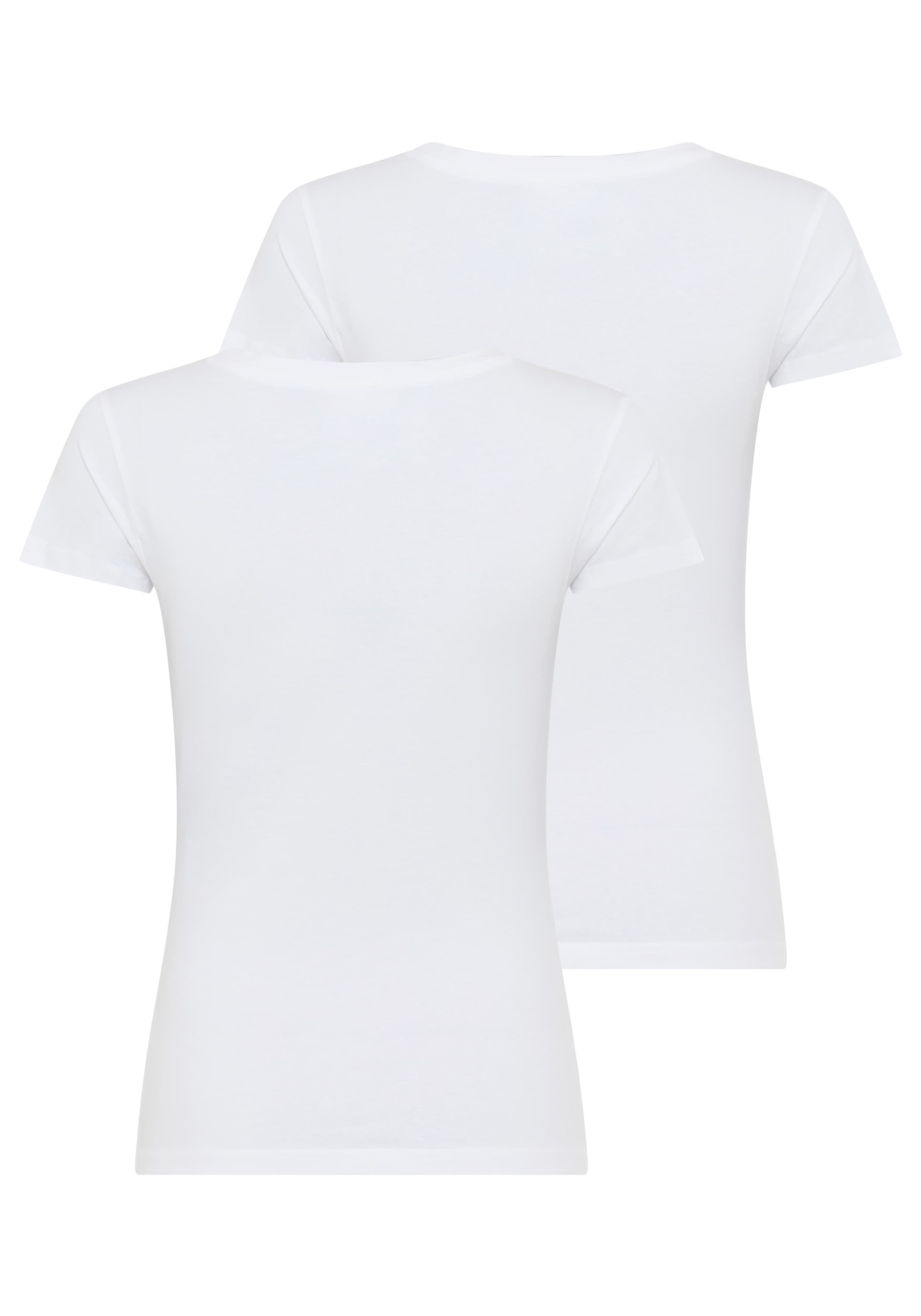 YSABEL MORA Kurzarmshirt 2er Pack,  mit Rundhals, elastisch, Baumwollmix, weich, Basic