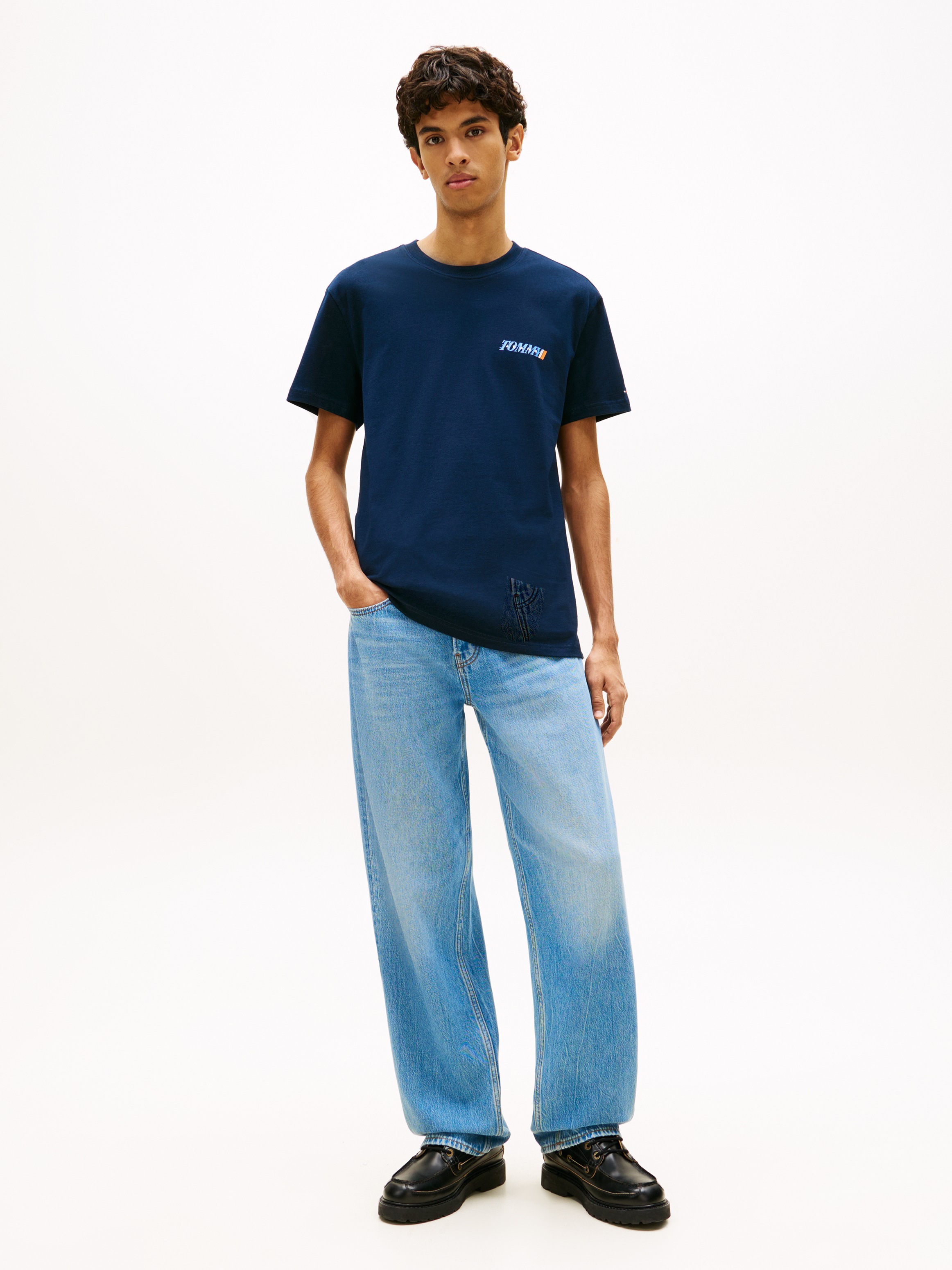 Tommy Jeans T-Shirt »REGULAR VINTAGE LA BACK« Regular fit mit Markenprint