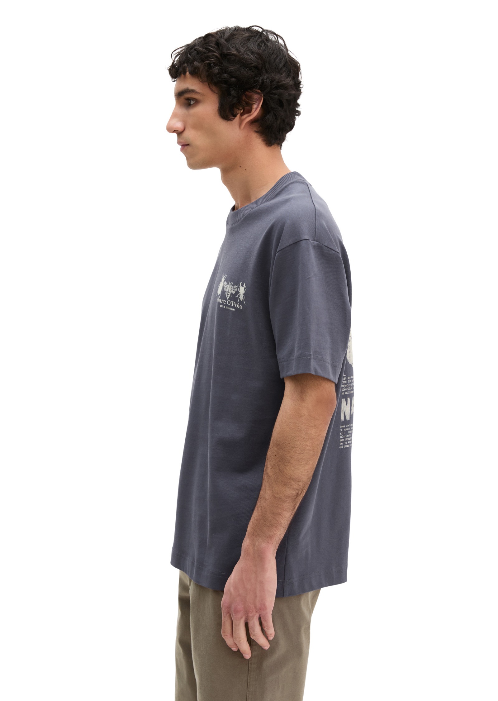 Marc OPolo T-Shirt "mit beidseitigen Insektenprints" günstig online kaufen