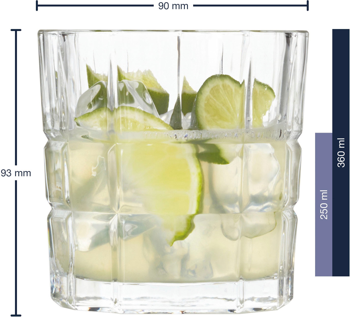 LEONARDO Whiskyglas »D.O.F. SPIRITII 2er-Set & 8 Kühlsteine«, (Set, 10 tlg.), 360 ml