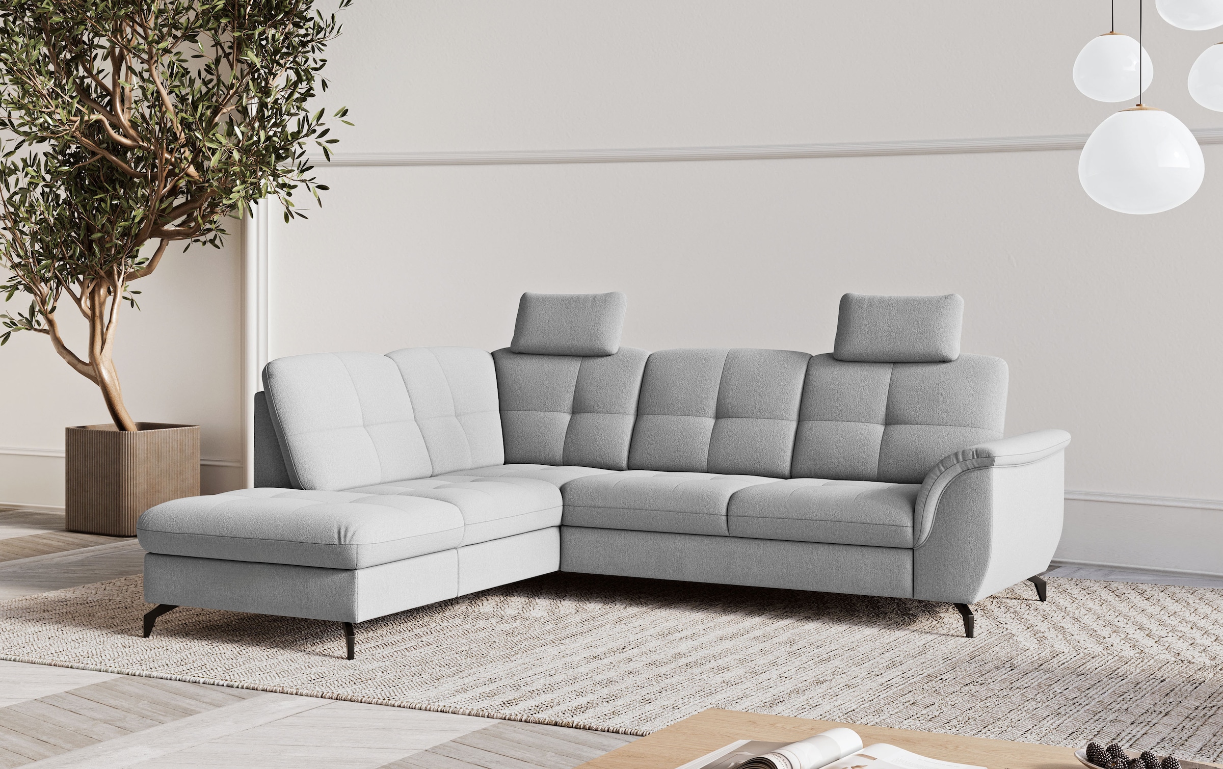 sit&more Ecksofa "Zora" wahlweise mit Schlaffunktion und Bettkasten