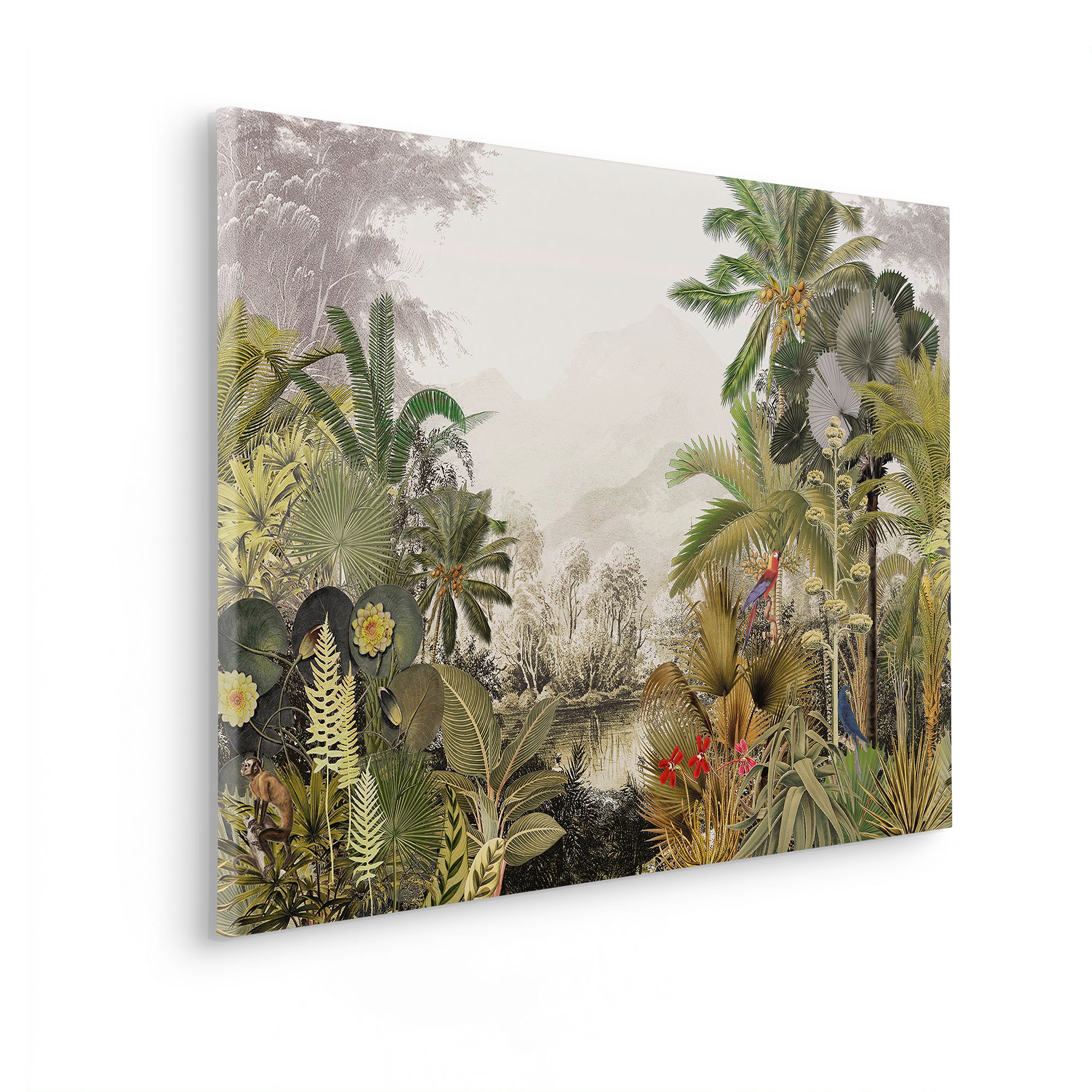 Komar Leinwandbild "Hiding Parrot - Größe 60 x 90 cm", Natur, (1 St.), Keil günstig online kaufen