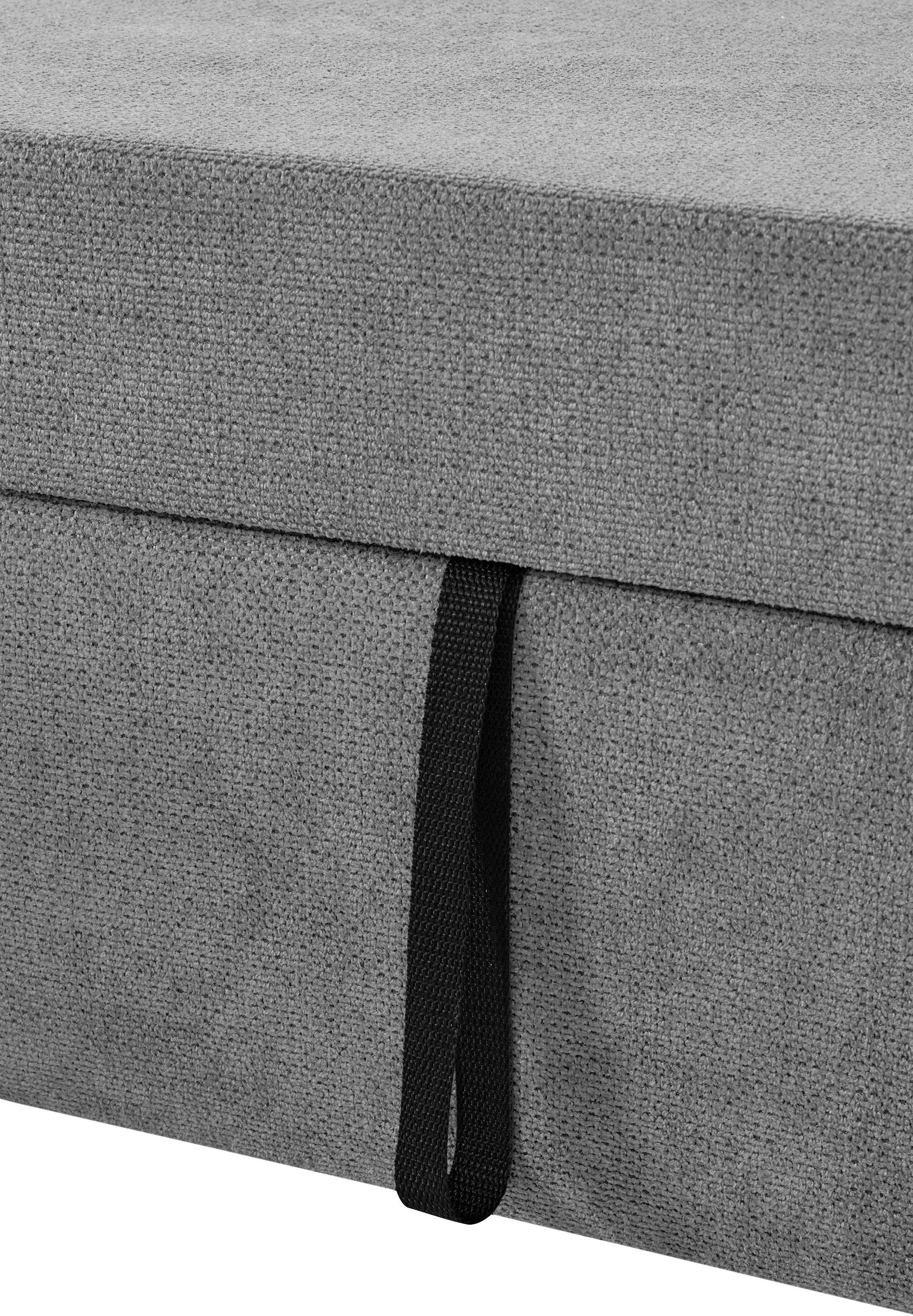DOMO collection Ecksofa »Franzi, zeitlos und elegant, moderne Sitzheftung, L-Form«, wahlweise mit Kopfteilverstellung (dann Breite: 275 cm)