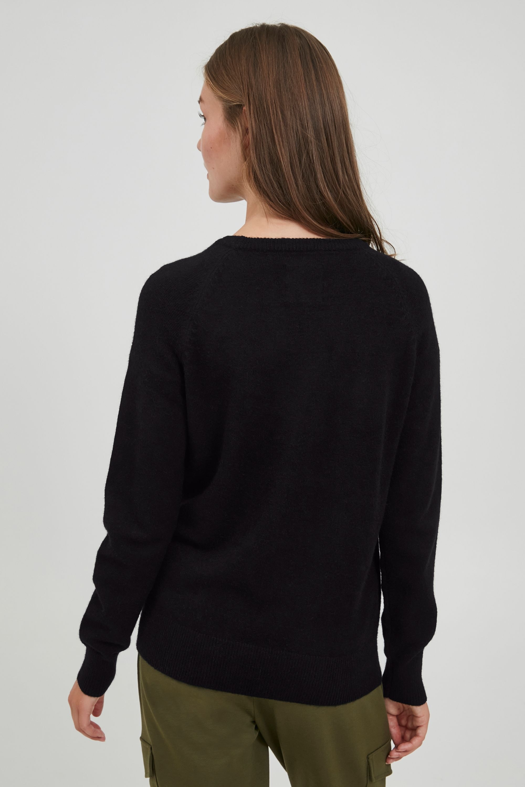Strickfleece-Pullover OXMO "Strickpullover OXMaria", Damen, Gr. M, schwarz, Obermaterial: 50% Viskose CV. 27% Polyester PES. 23% Nylon NY., Pullover 3