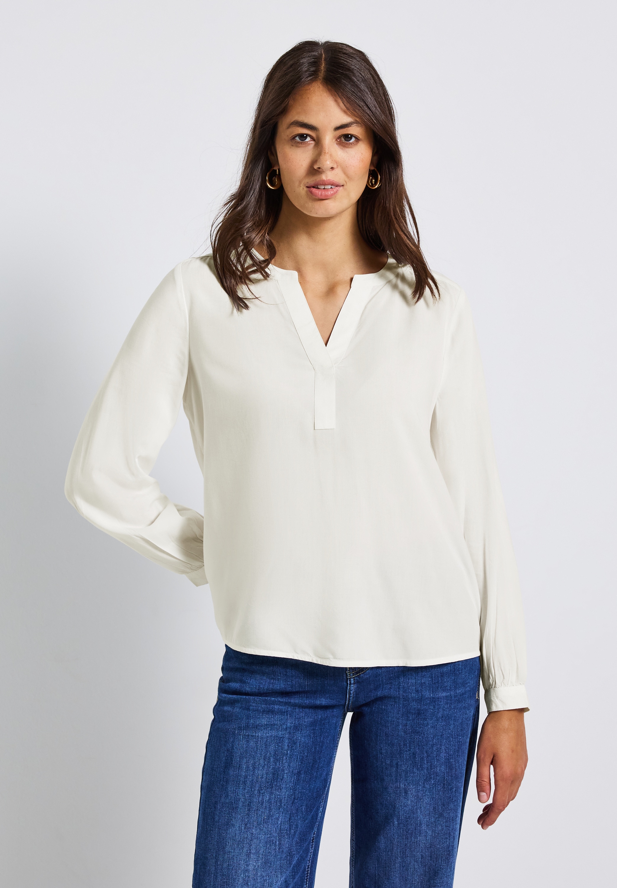 STREET ONE Langarmbluse, aus softer Viskose günstig online kaufen