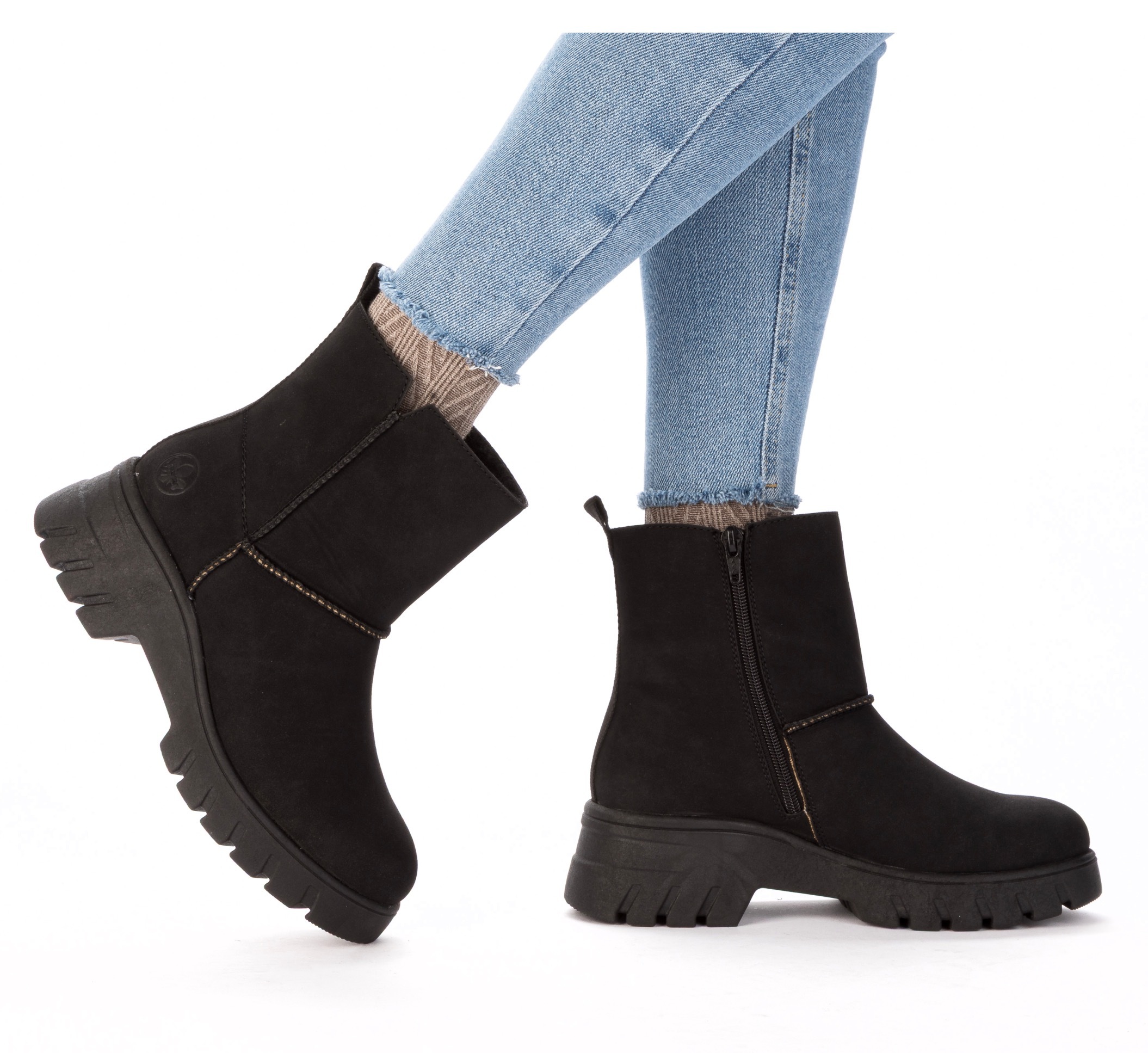 Thumbnail - Rieker Winterboots Plateauboots, Stiefelette, Profilsohle, mit Warmfutter
