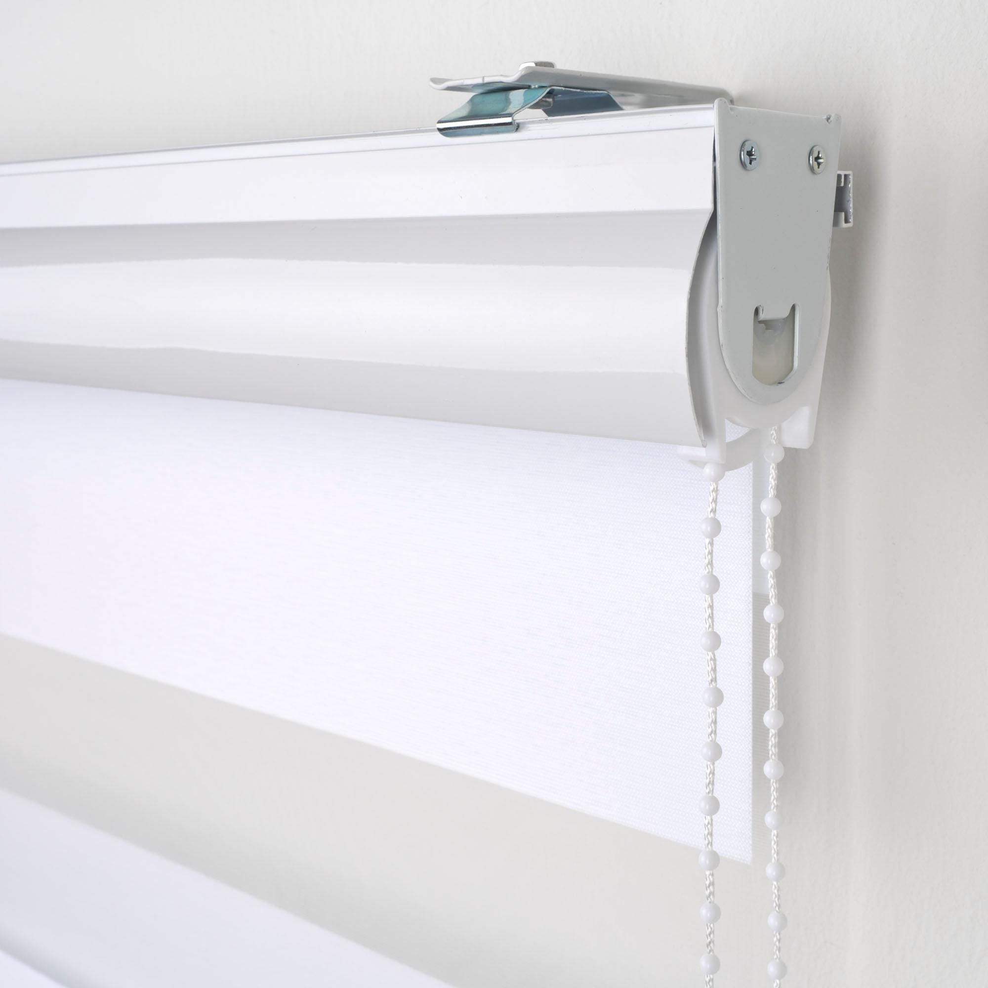 Liedeco Doppelrollo »DUO-Rollo mit 20 cm Streifen«, Lichtschutz, mit Bohren, im Fixmaß