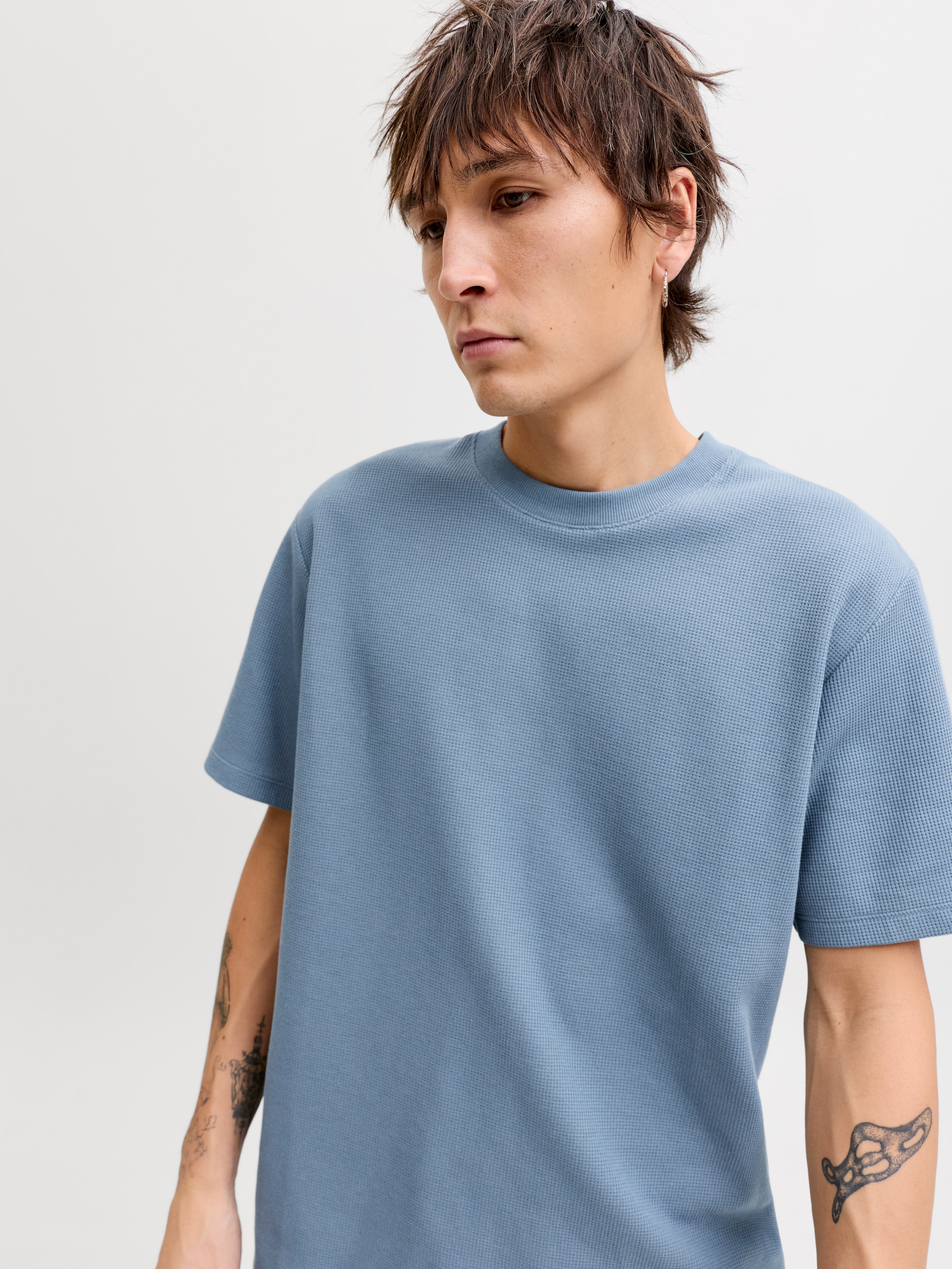 Jack & Jones JJEAUSTIN TEE SS NOOS T-Shirt Bleu Mirage L 4