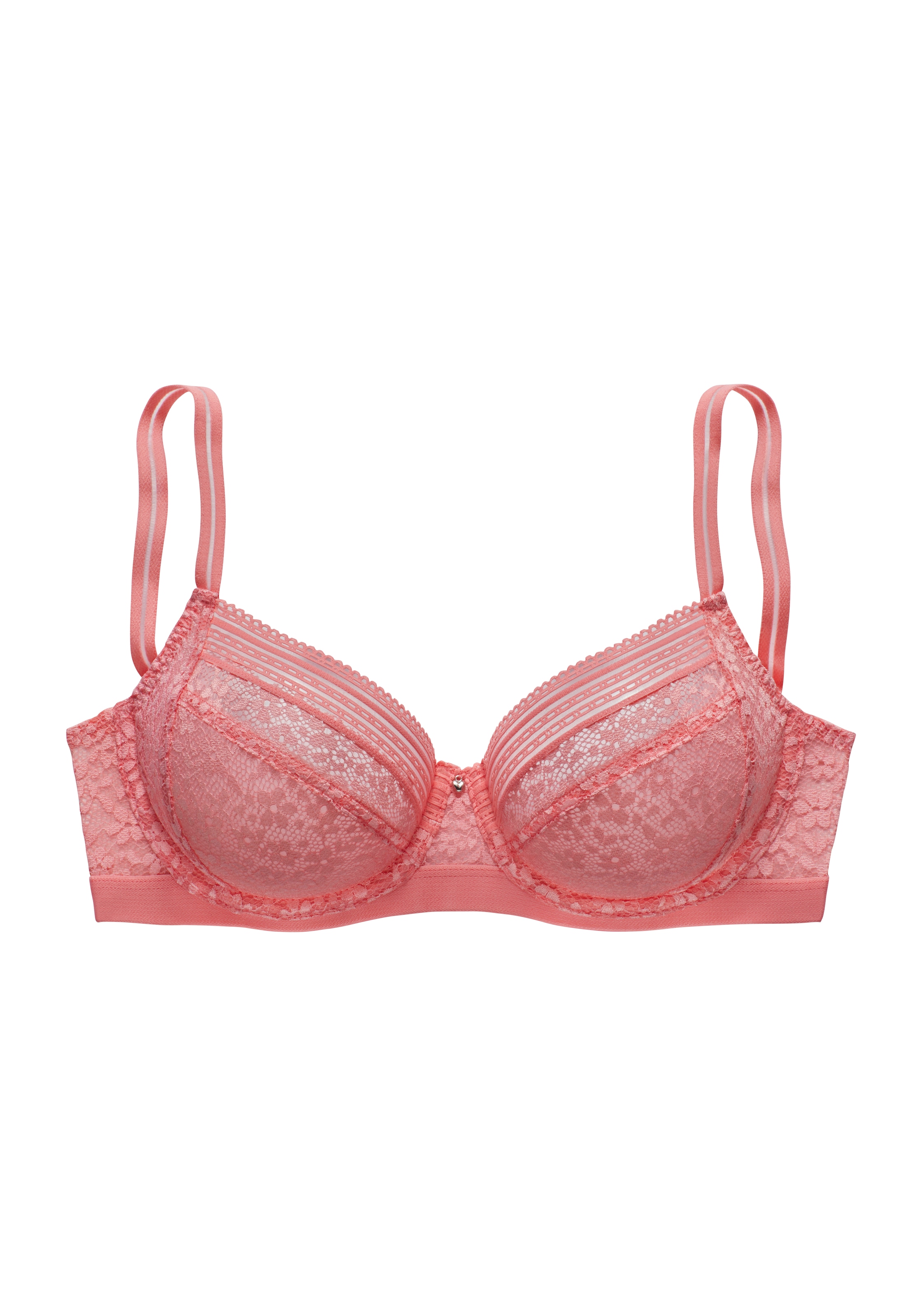 Nuance Bügel-BH, aus weicher Jacquardspitze mit edlem Herz-Accessorie, Dessous