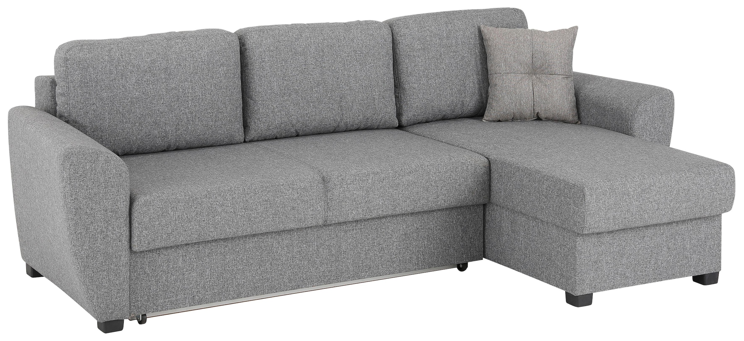 Home affaire Ecksofa »Quin L-Form«, mit Bettfunktion, Bettkasten und Zierkissen, mit Federkern