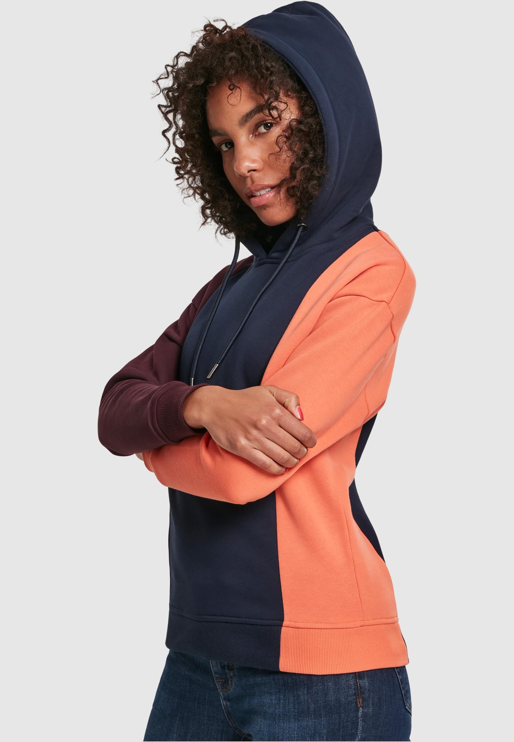 URBAN CLASSICS Rundhalspullover »Urban Classics Damen Ladies Tripple Hoody«, (1 tlg.)