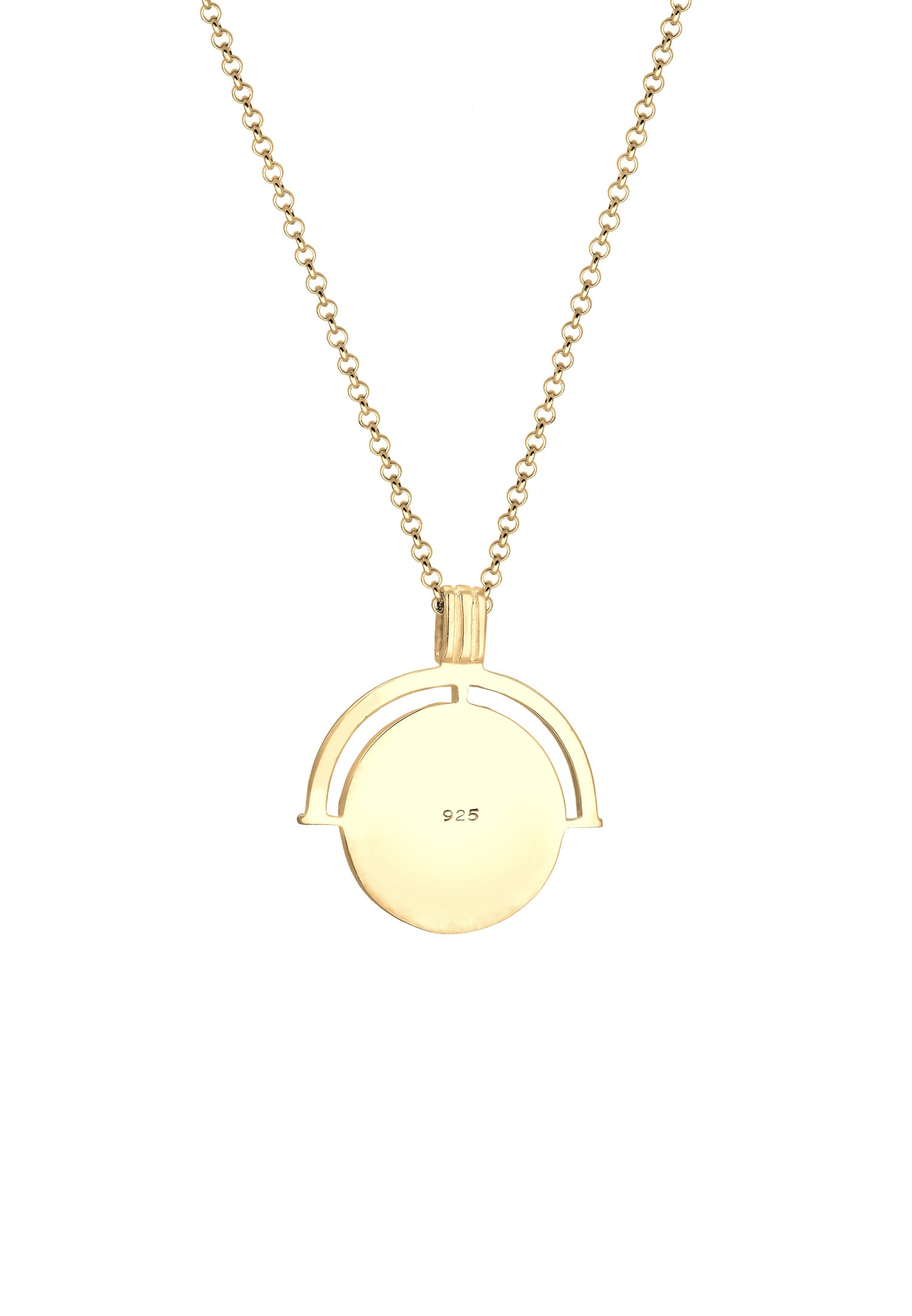 Elli Kette mit Anhänger »Astro Plättchen 925 Sterling Silber vergoldet«