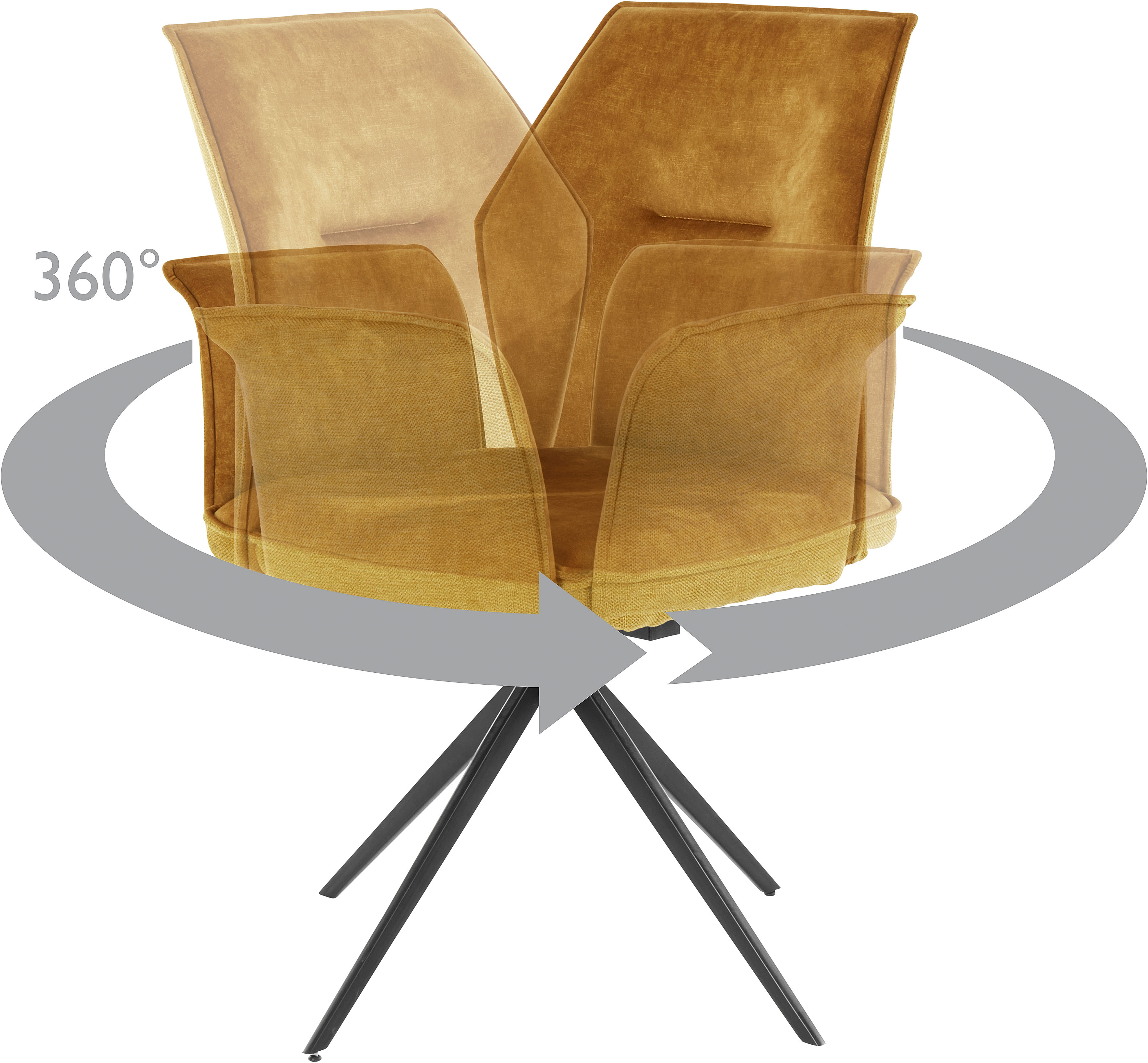 Thumbnail - HELA Esszimmersessel "SUSANNE" Set, Esszimmerstuhl, Drehstuhl, 1 oder 4 Stück