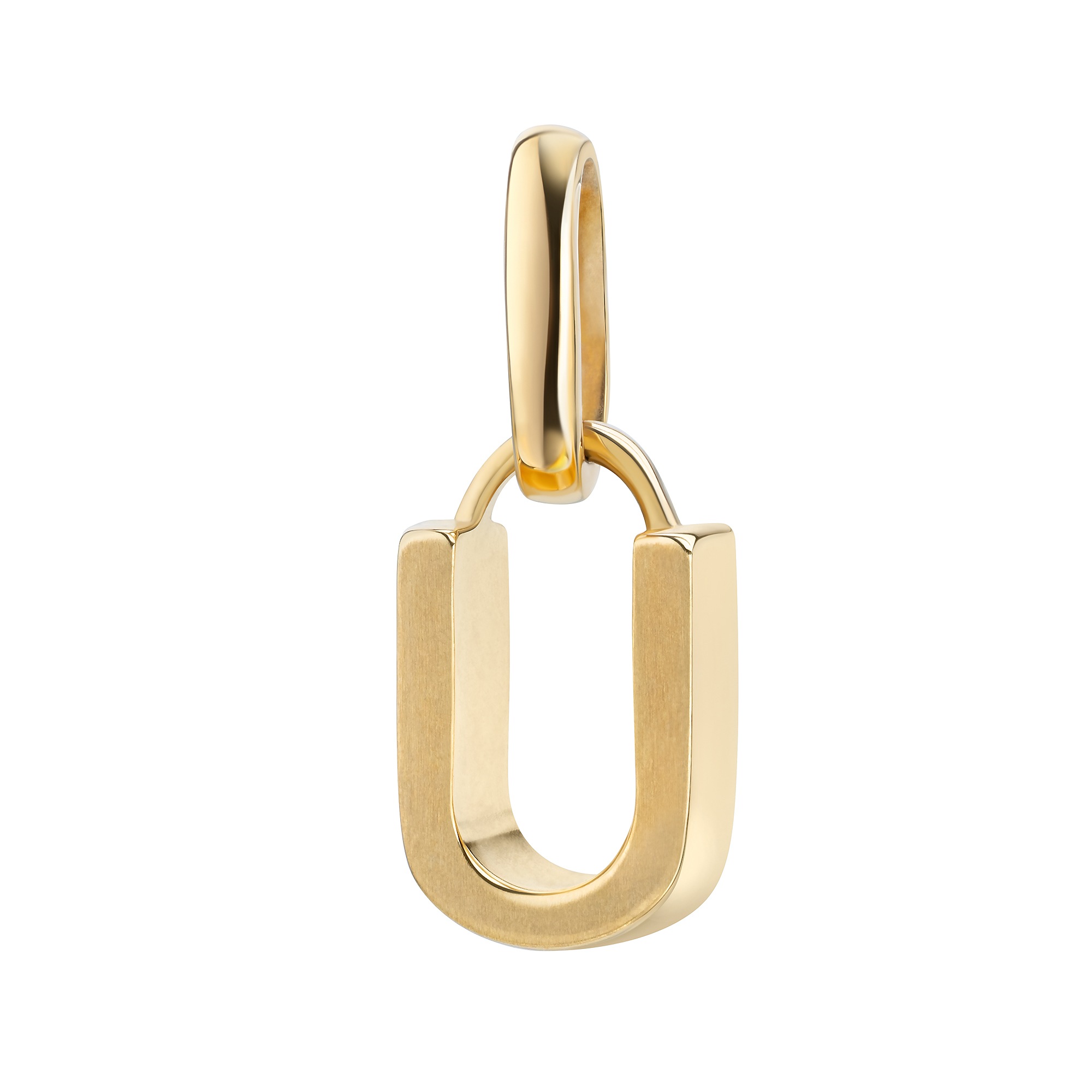 FIRETTI Damen Kettenanhänger "Schmuck Geschenk Gold 333 Halsschmuck Anhänger Buchstabe Alphabet", U, Gelbgold 333, 0,83 ggelbgoldfarben, Gelbgold