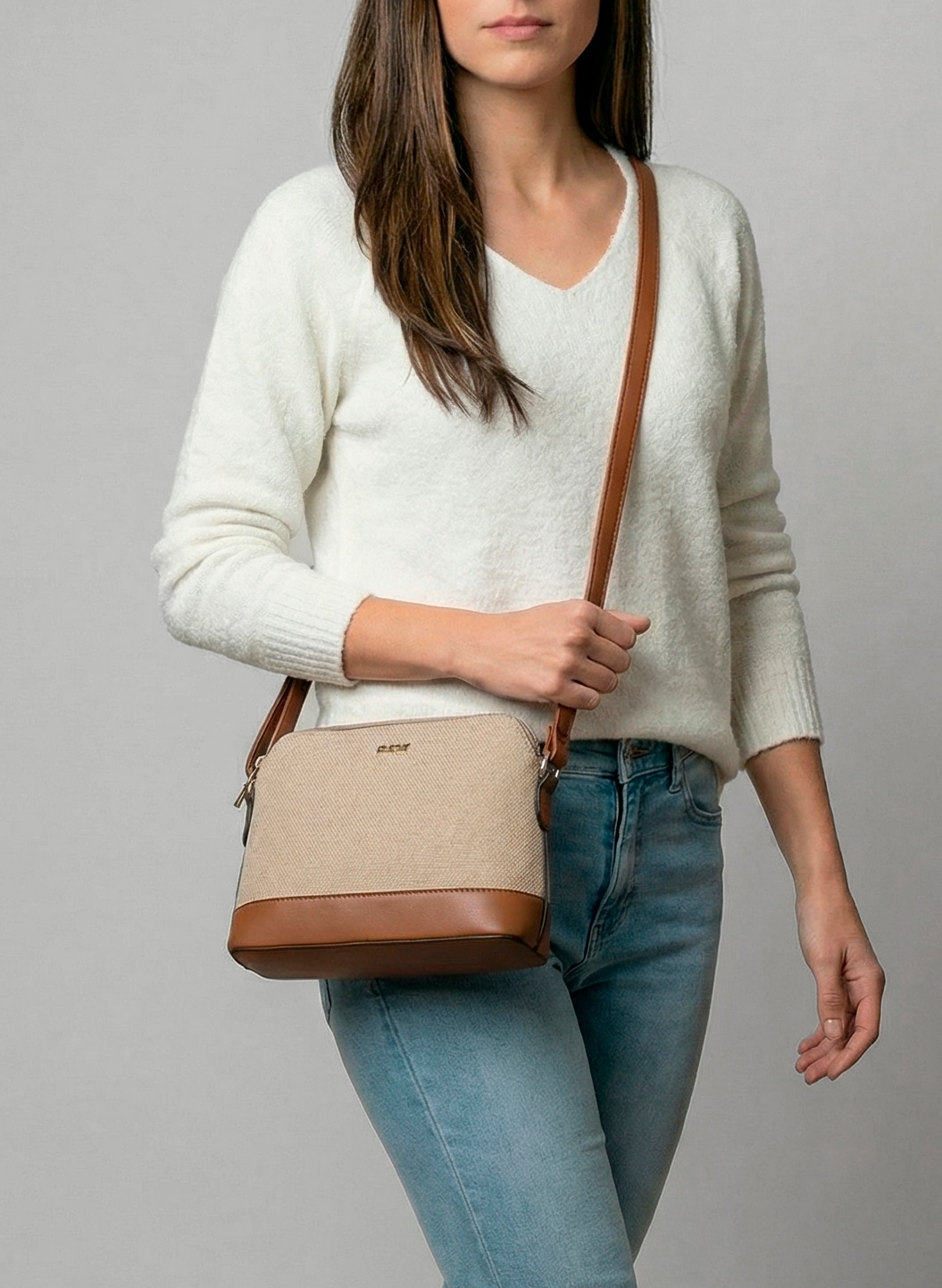 Rieker Umhängetasche , Schultertasche, Damen-Tasche mit großem Hauptfach